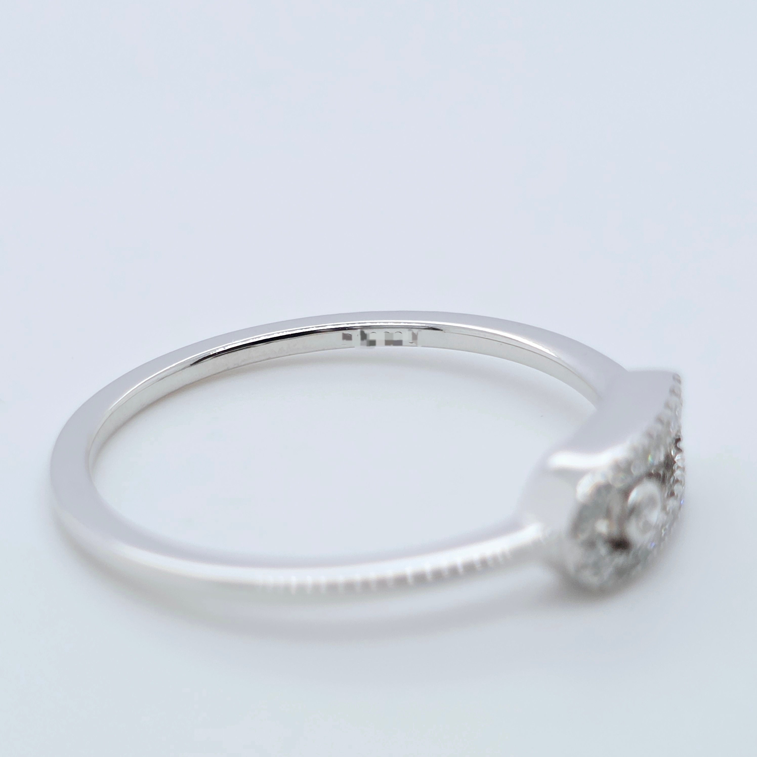 Messika Move Uno Ring – White Gold, 0.09ct Diamond, Pavé Set Chloe's Jewellers