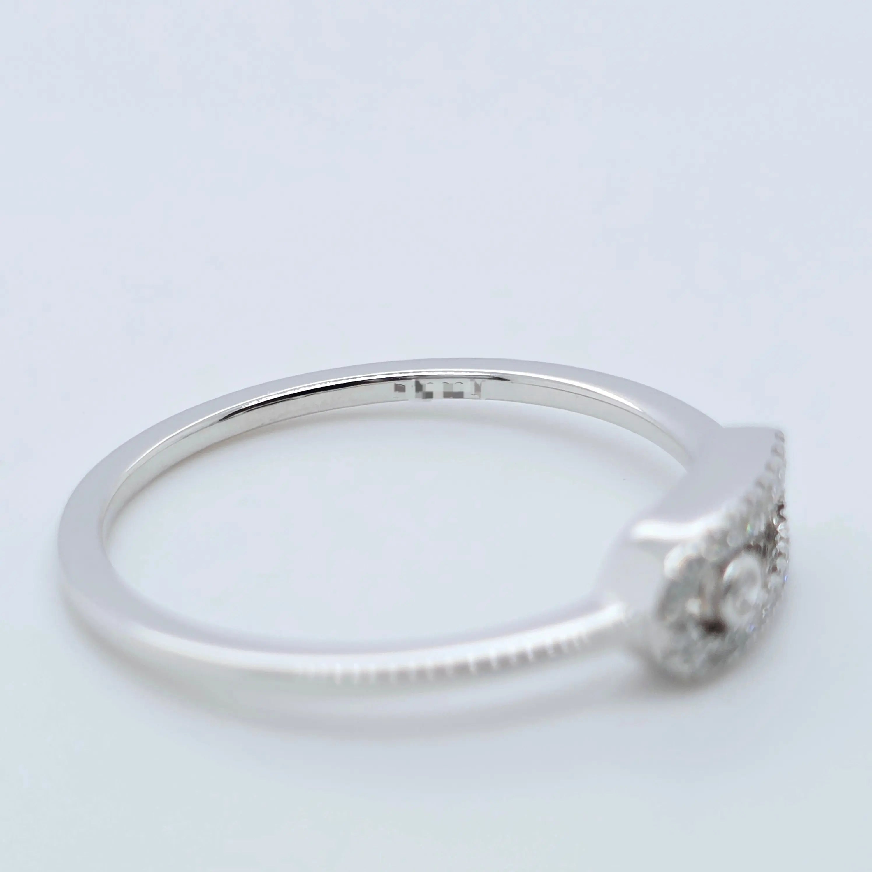 Messika Move Uno Ring – White Gold, 0.09ct Diamond, Pavé Set Chloe's Jewellers