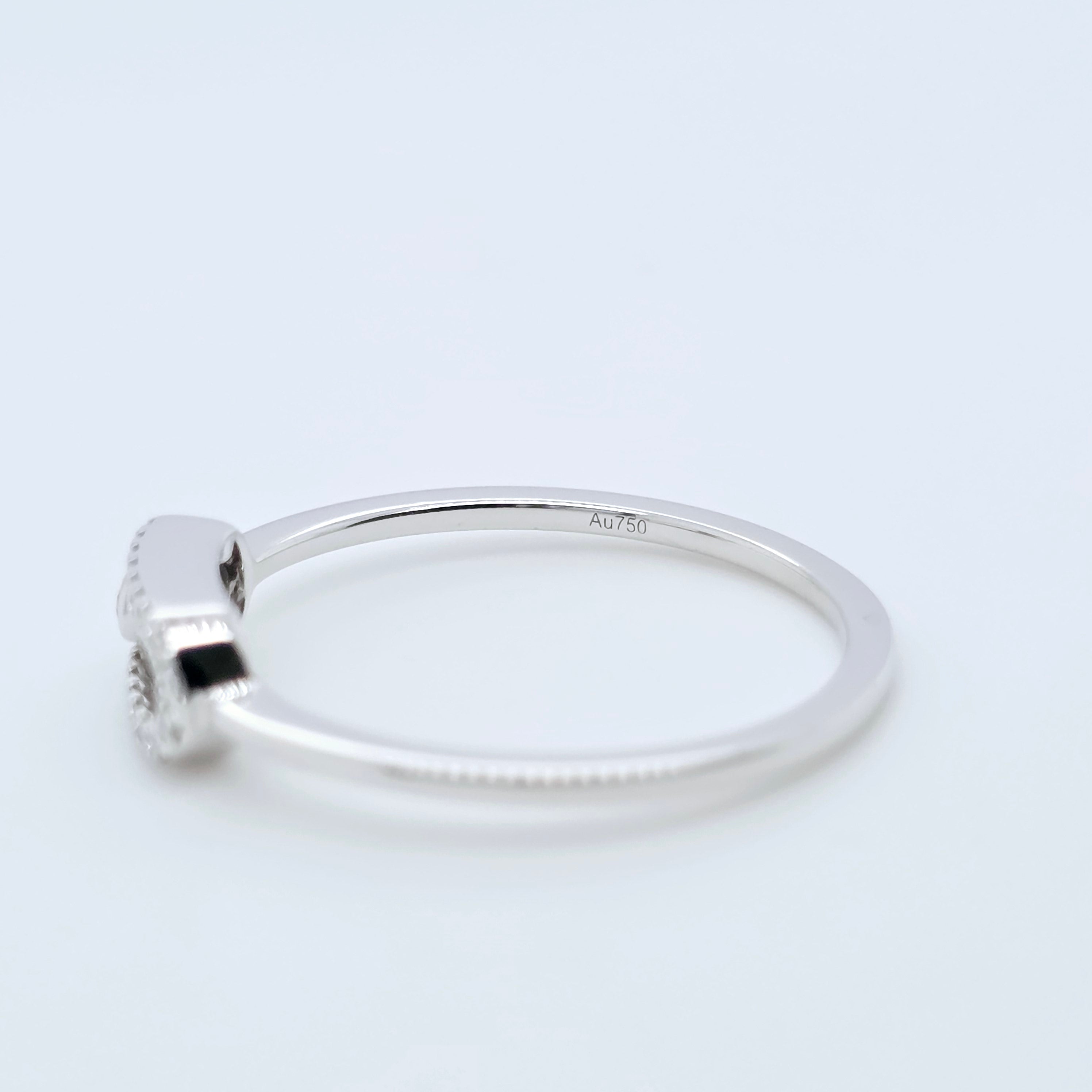 Messika Move Uno Ring – White Gold, 0.09ct Diamond, Pavé Set Chloe's Jewellers