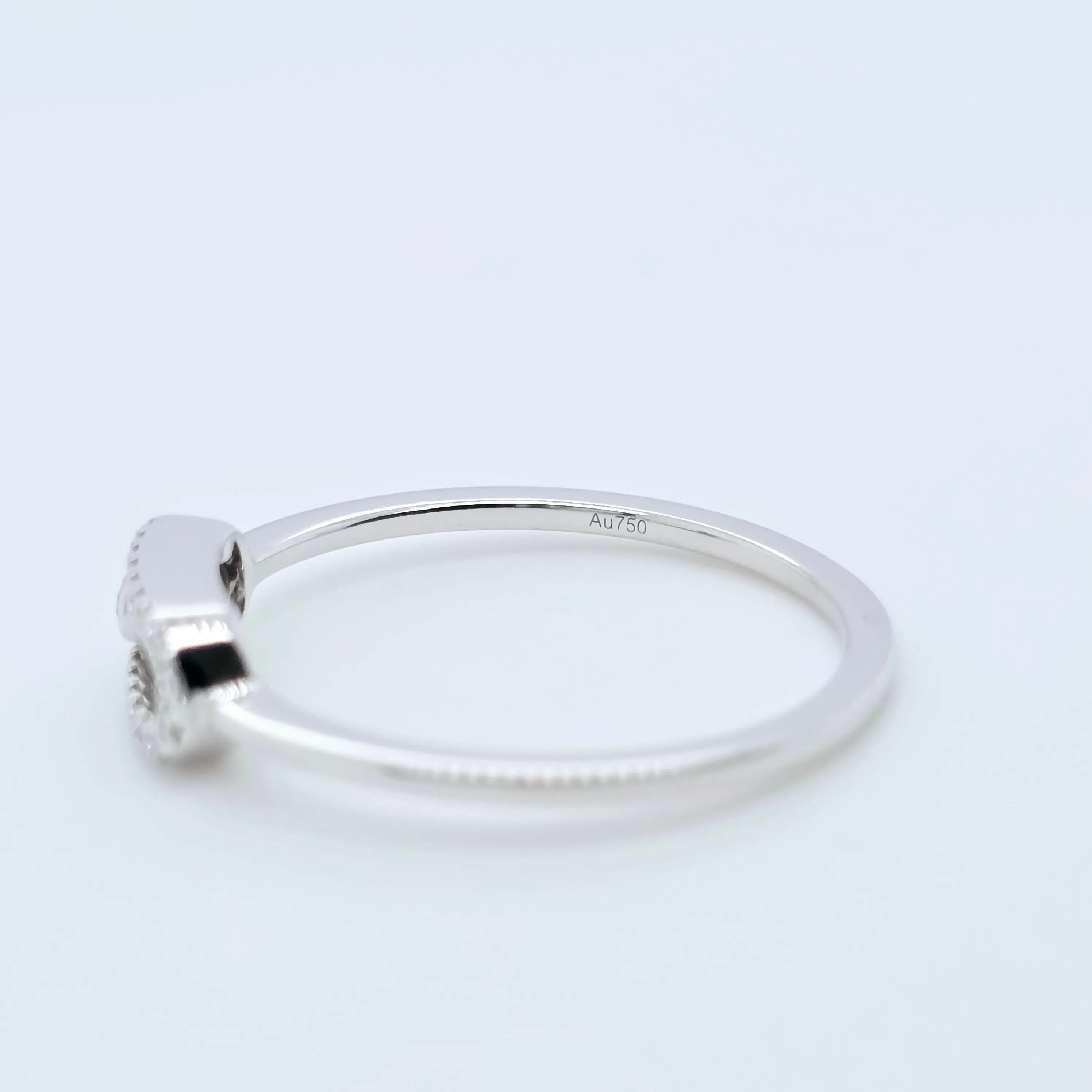 Messika Move Uno Ring – White Gold, 0.09ct Diamond, Pavé Set Chloe's Jewellers