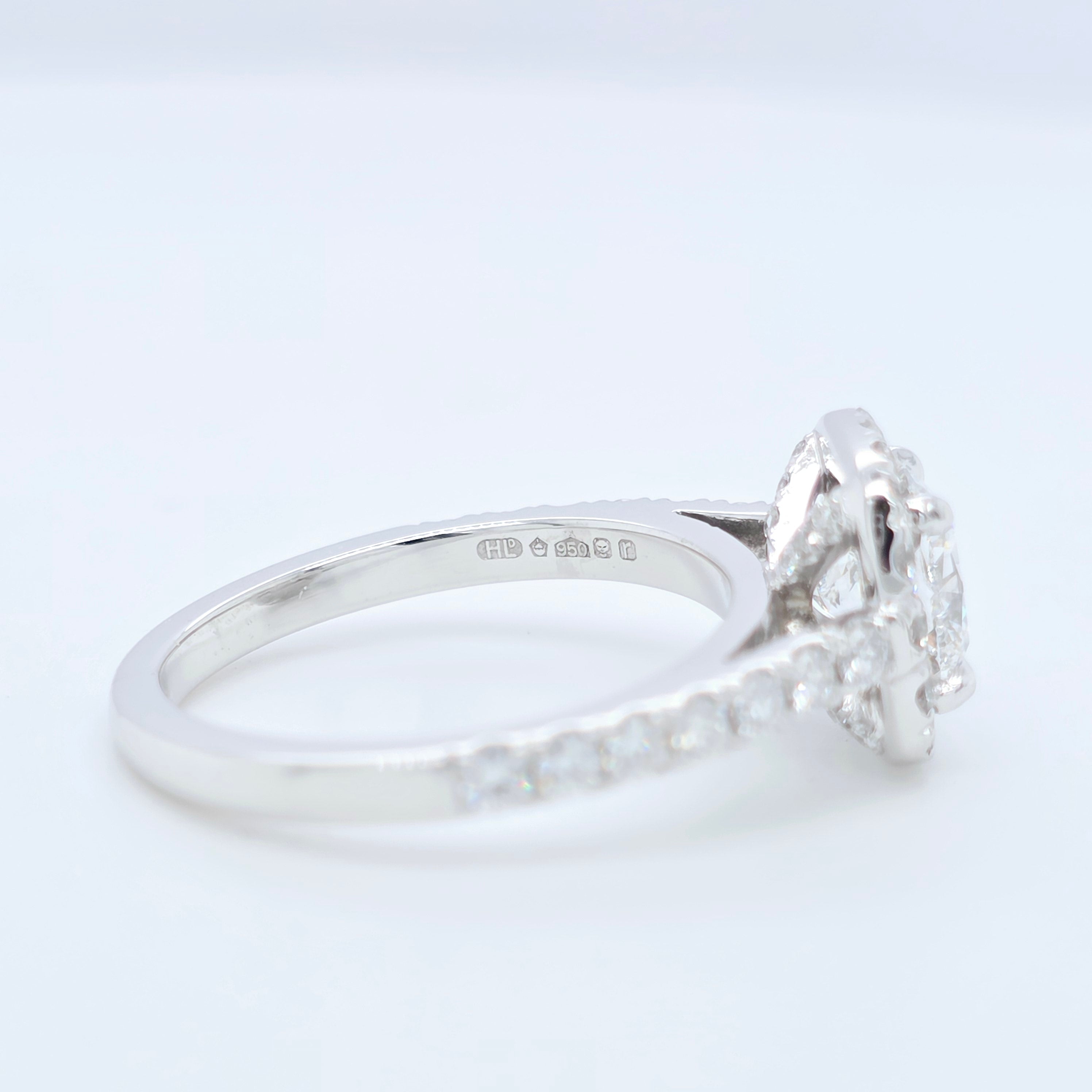 Pre-Owned Hirsh London Regal Diamond Ring – 1.02ct Cushion Cut in Platinum Chloe's Jewellers