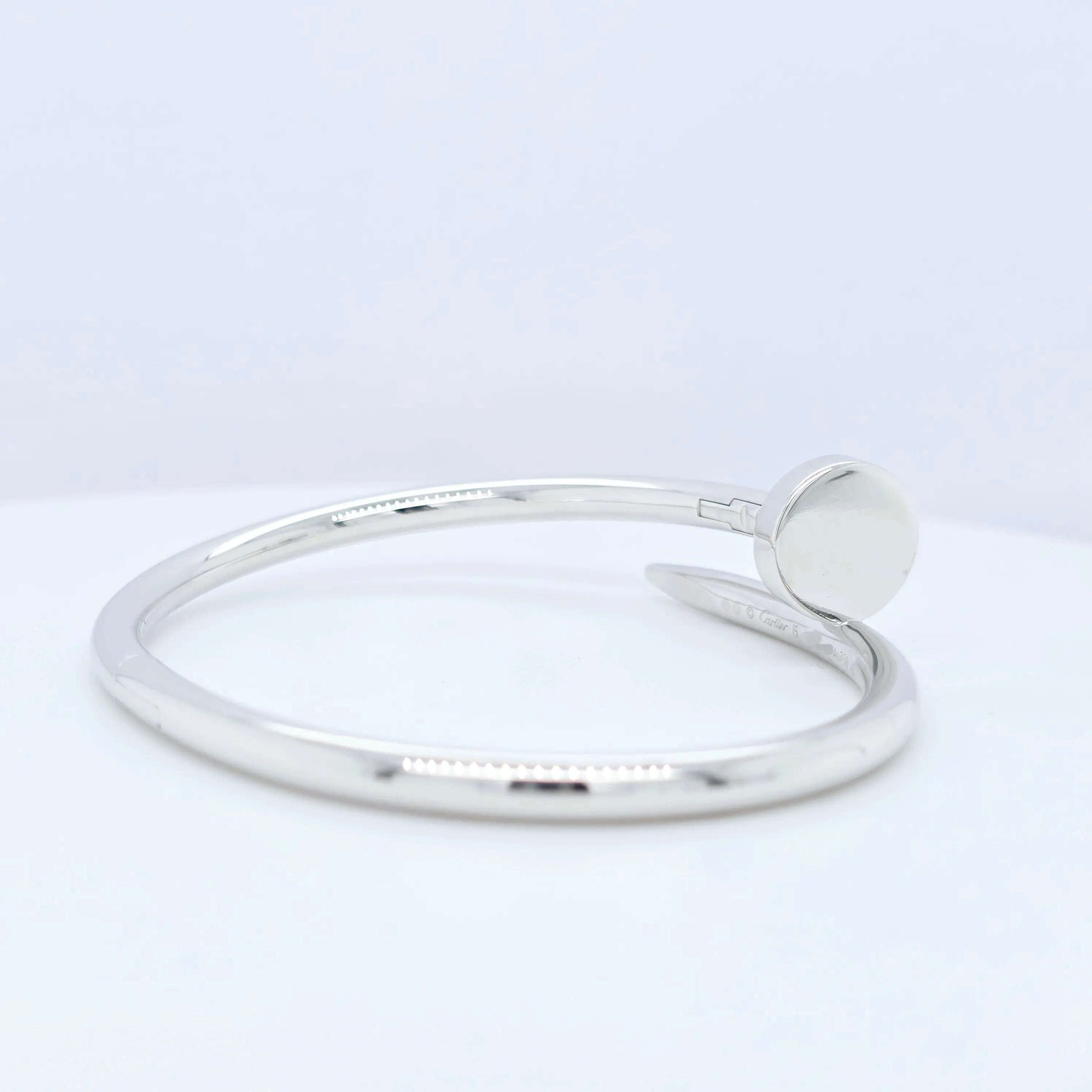 Pre-Owned Cartier Juste Un Clou Bracelet | 18K White Gold, Size 15 Chloe's Jewellers