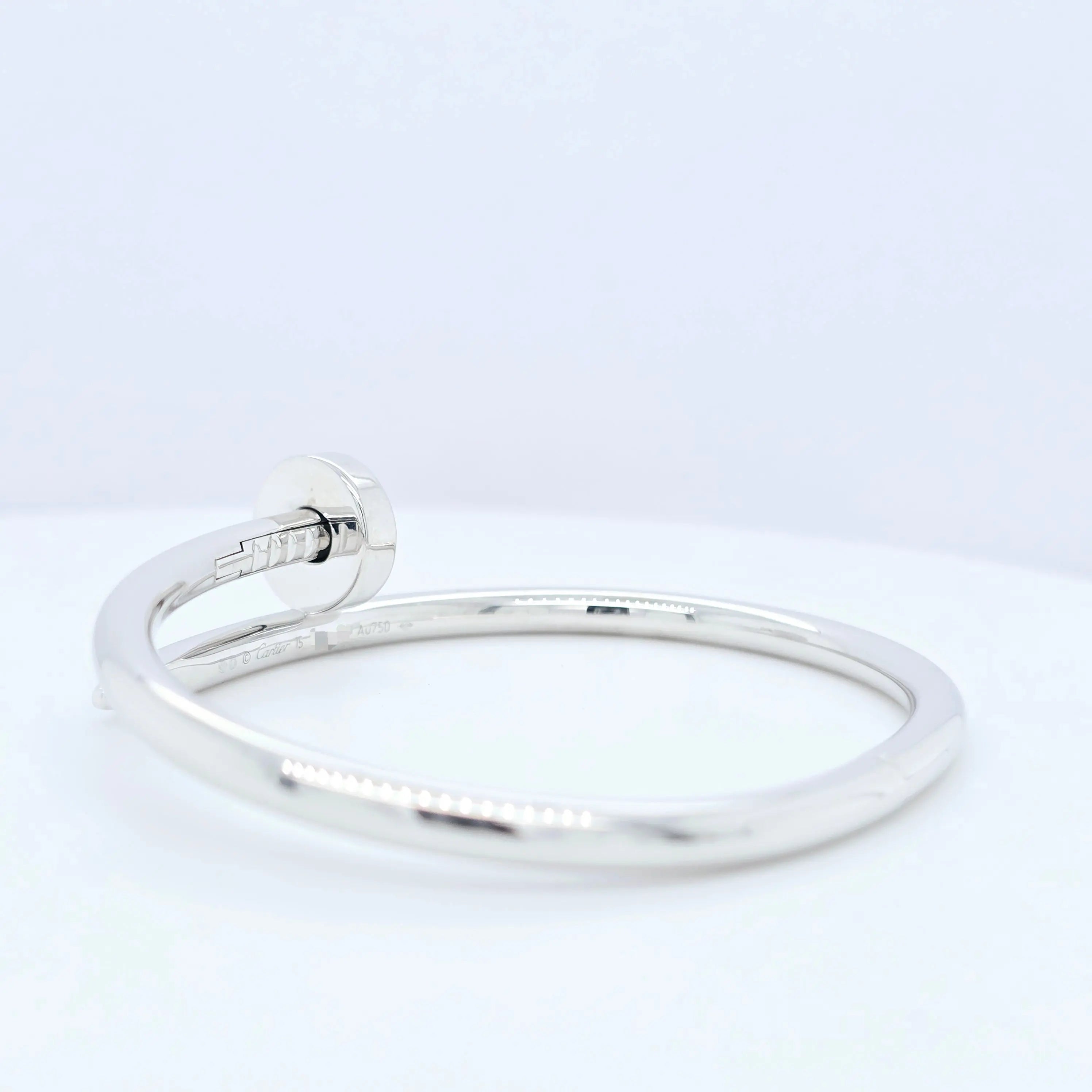 Pre-Owned Cartier Juste Un Clou Bracelet | 18K White Gold, Size 15 Chloe's Jewellers