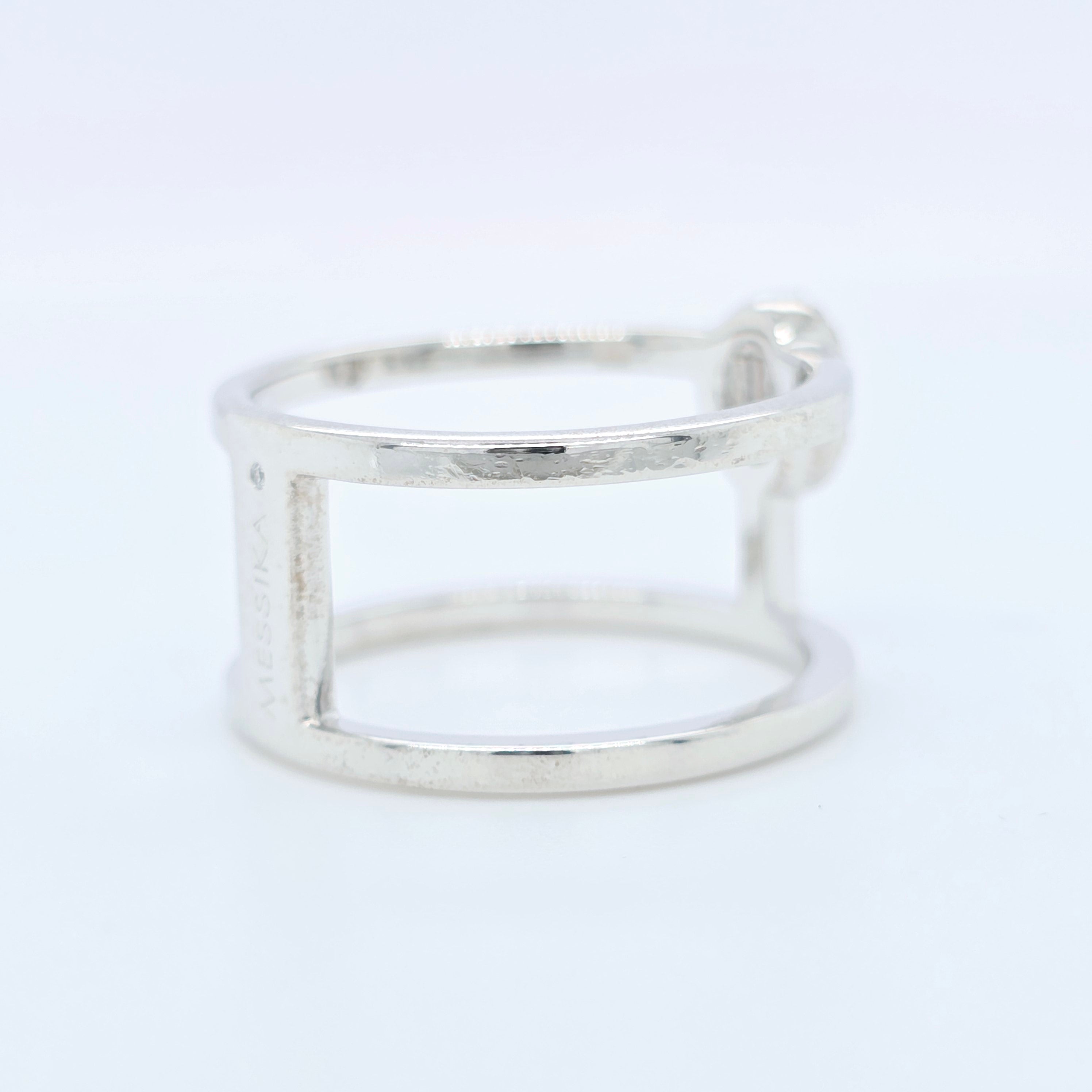 Pre-Owned Messika Glam’Azone 2 Row Ring | 0.15ct Diamonds, 18K Gold | Size 53 Chloe's Jewellers