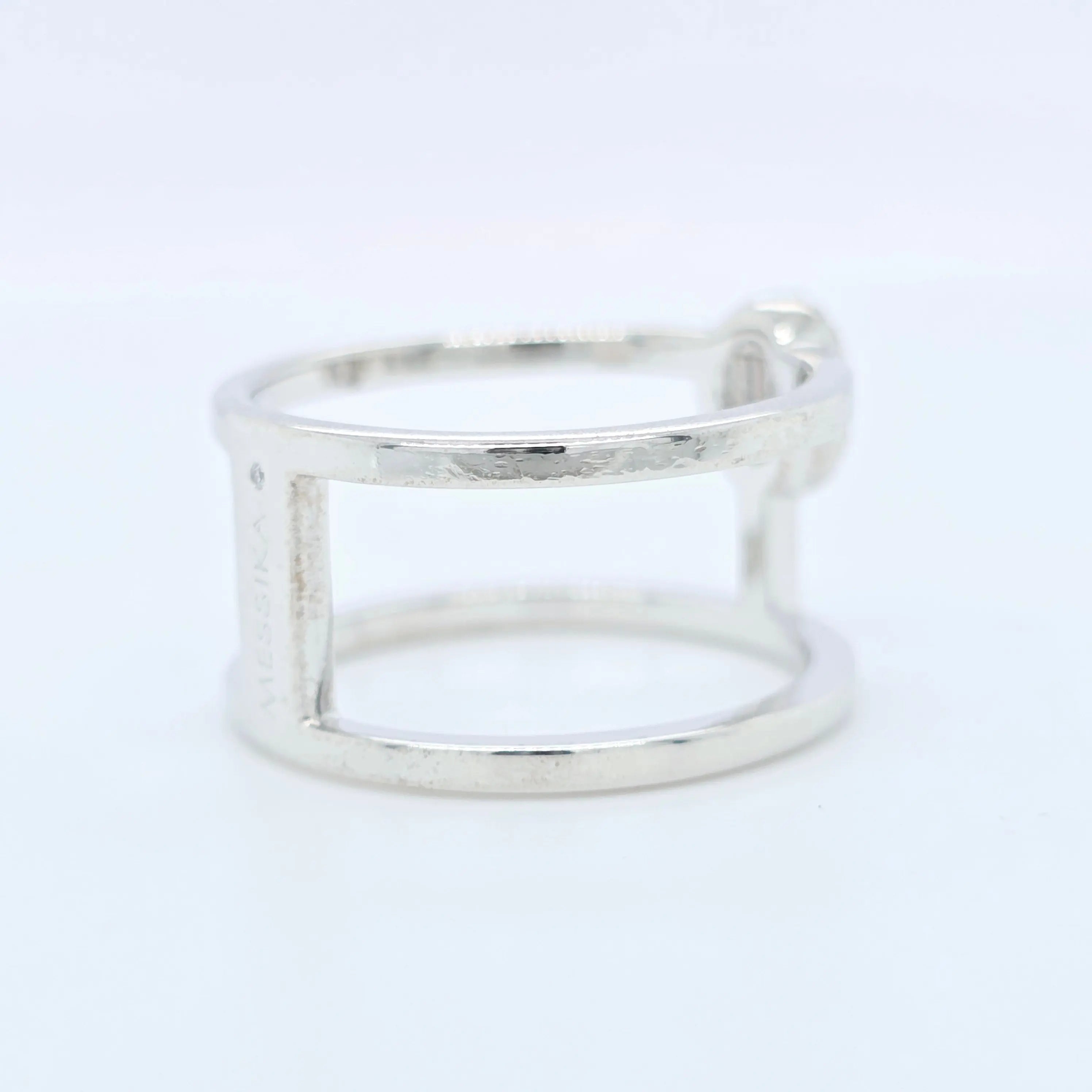 Pre-Owned Messika Glam’Azone 2 Row Ring | 0.15ct Diamonds, 18K Gold | Size 53 Chloe's Jewellers