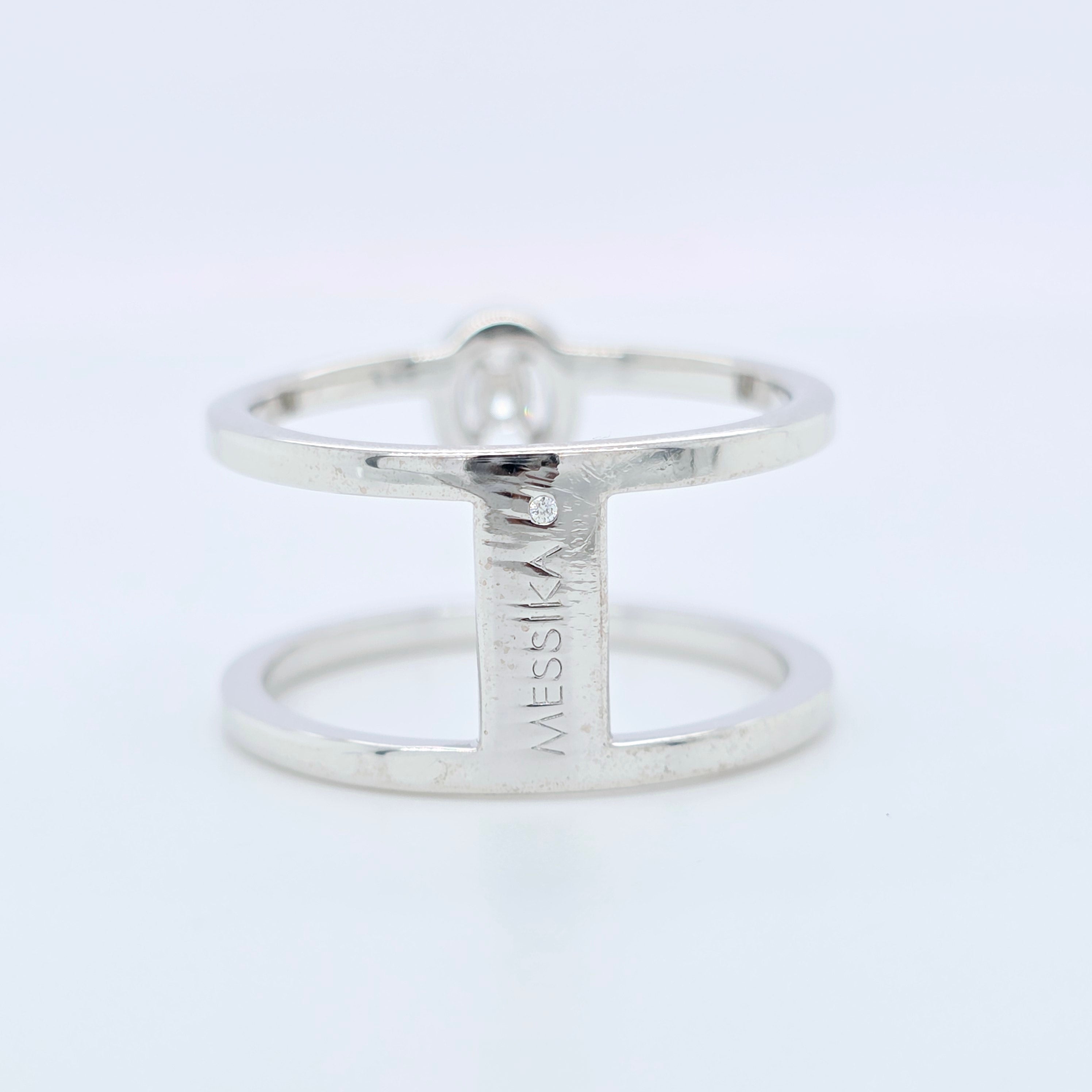 Pre-Owned Messika Glam’Azone 2 Row Ring | 0.15ct Diamonds, 18K Gold | Size 53 Chloe's Jewellers