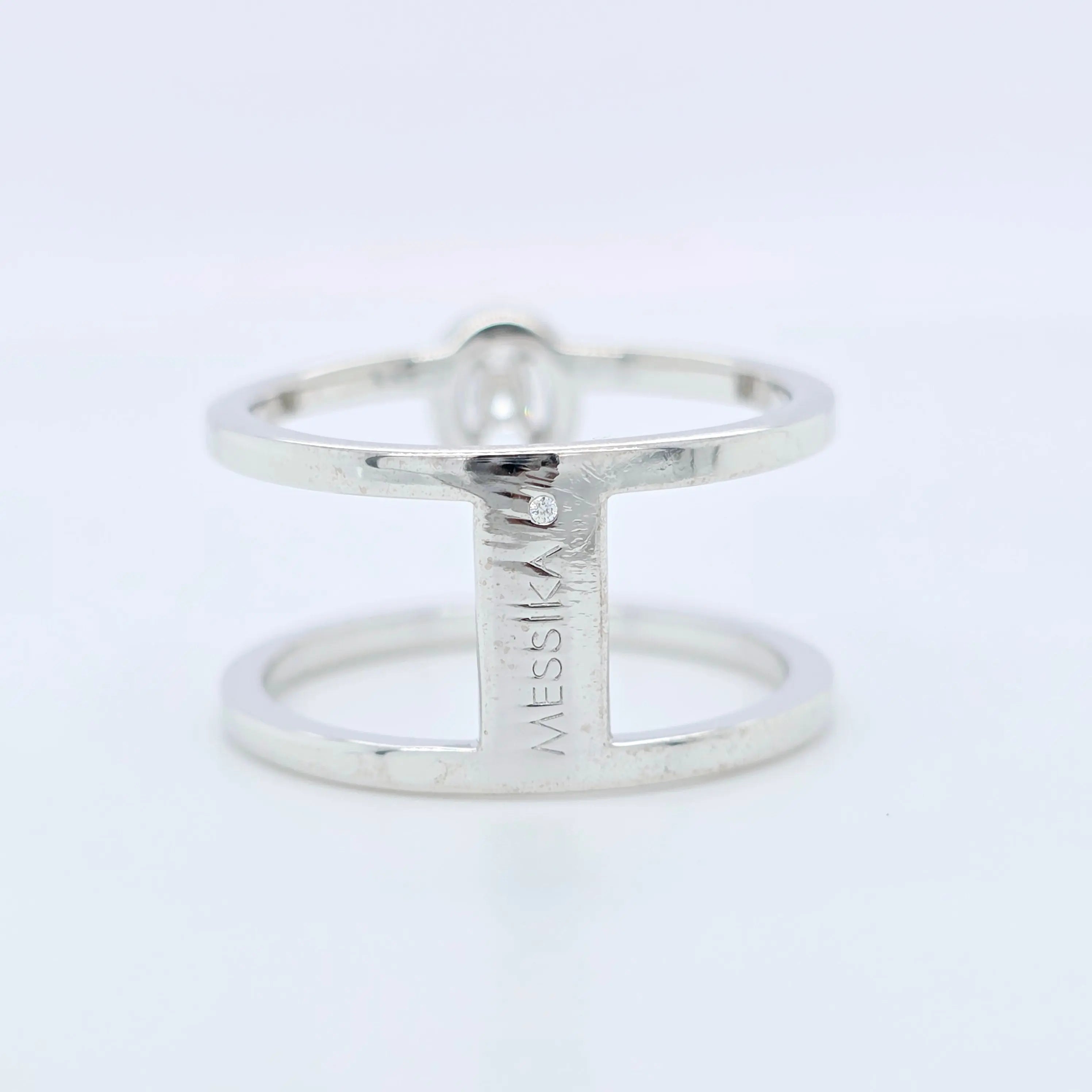 Pre-Owned Messika Glam’Azone 2 Row Ring | 0.15ct Diamonds, 18K Gold | Size 53 Chloe's Jewellers