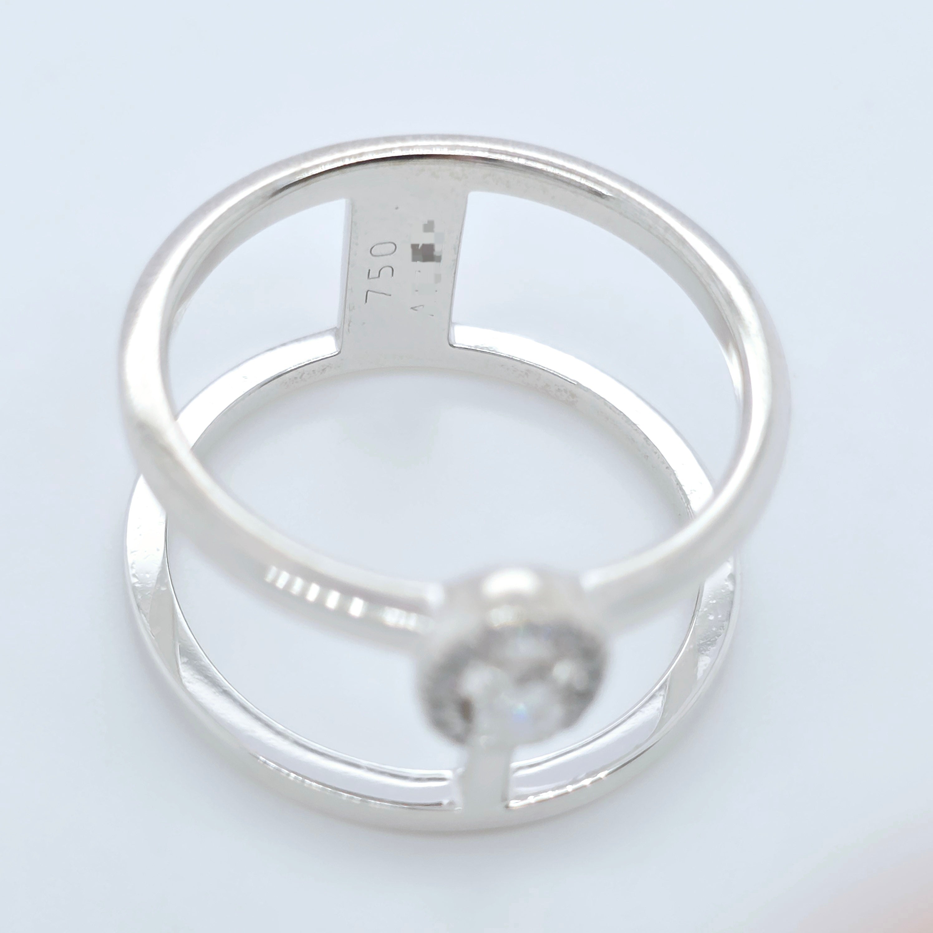 Pre-Owned Messika Glam’Azone 2 Row Ring | 0.15ct Diamonds, 18K Gold | Size 53 Chloe's Jewellers