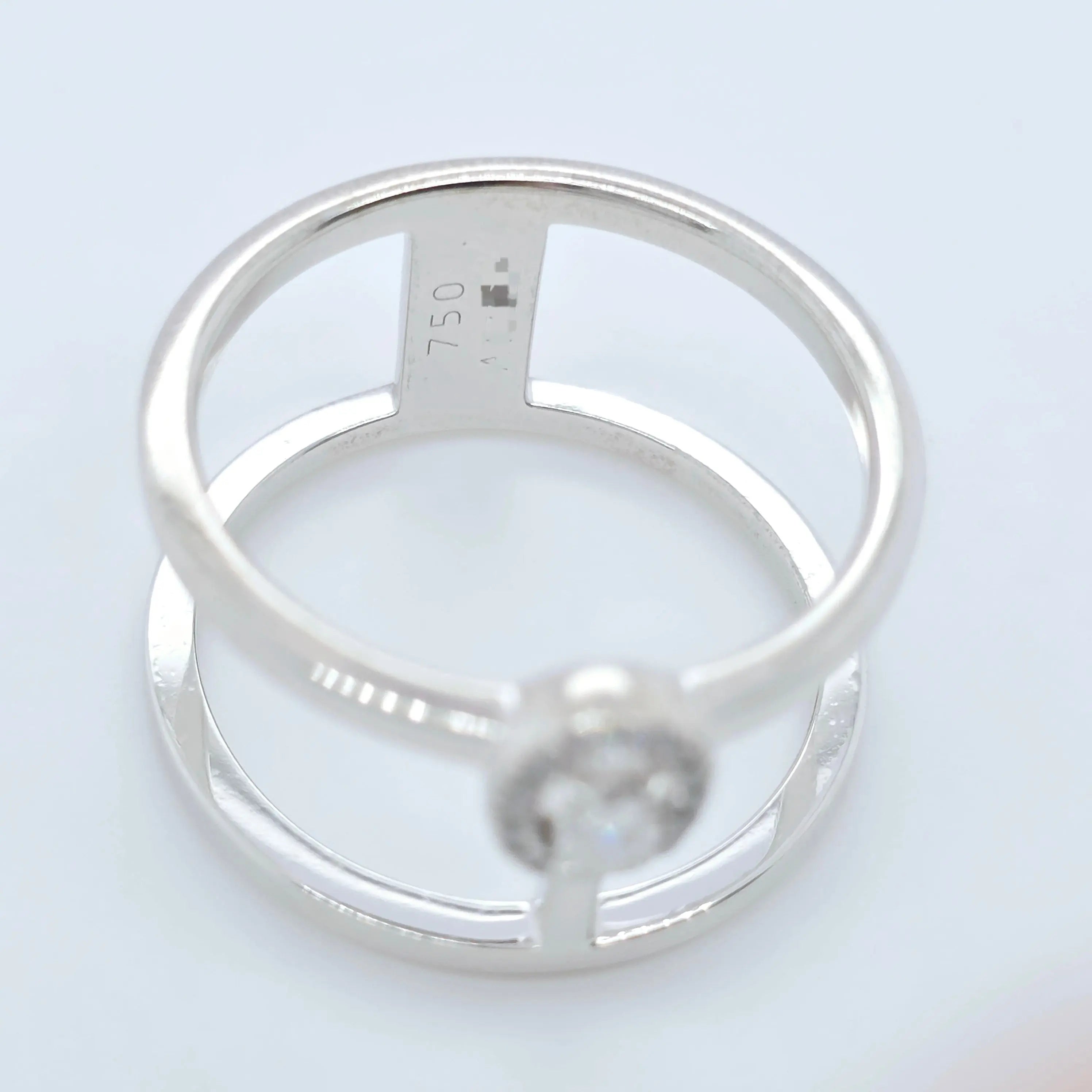 Pre-Owned Messika Glam’Azone 2 Row Ring | 0.15ct Diamonds, 18K Gold | Size 53 Chloe's Jewellers