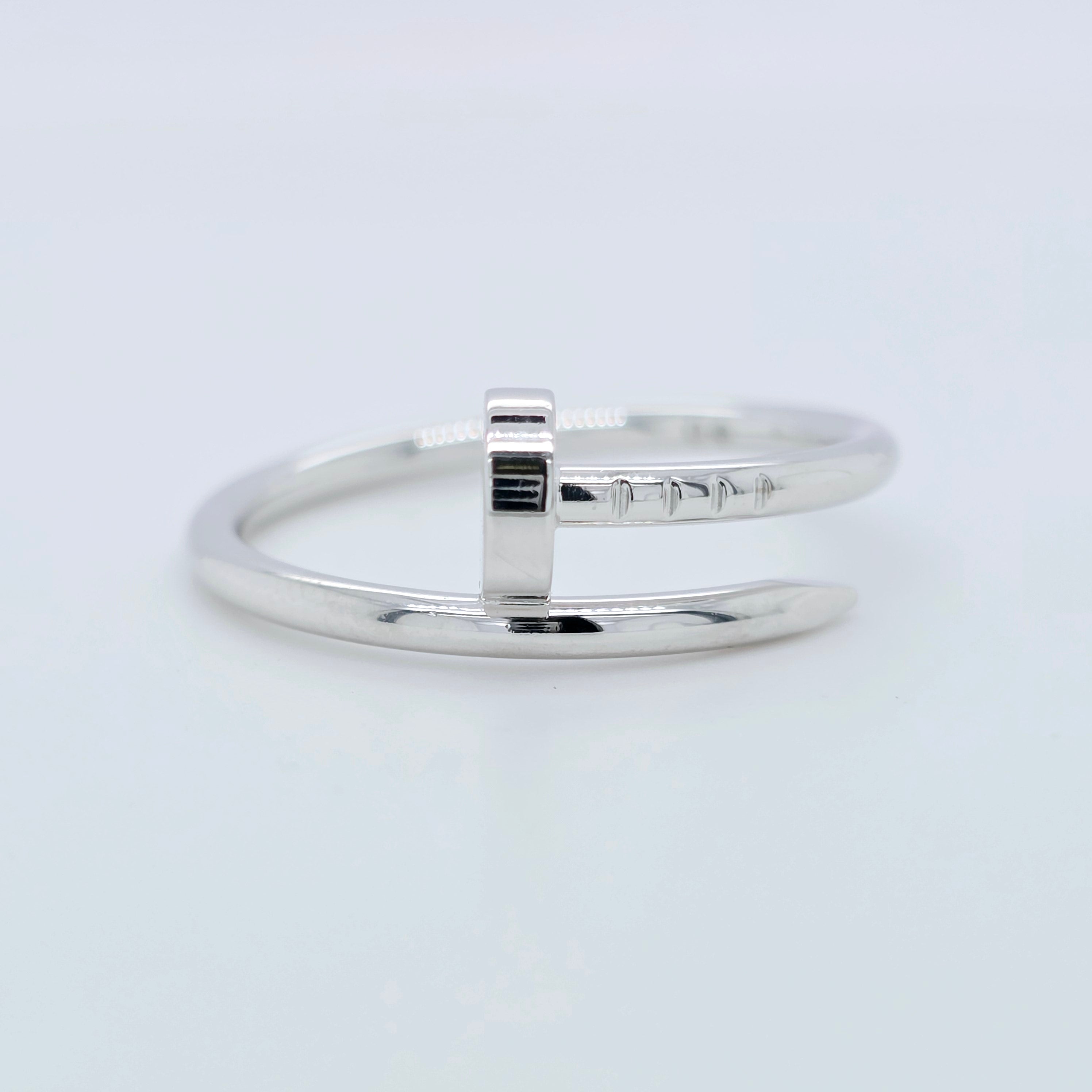 Pre-Owned Cartier Juste Un Clou Ring – Small Model in 18K White Gold Chloe's Jewellers