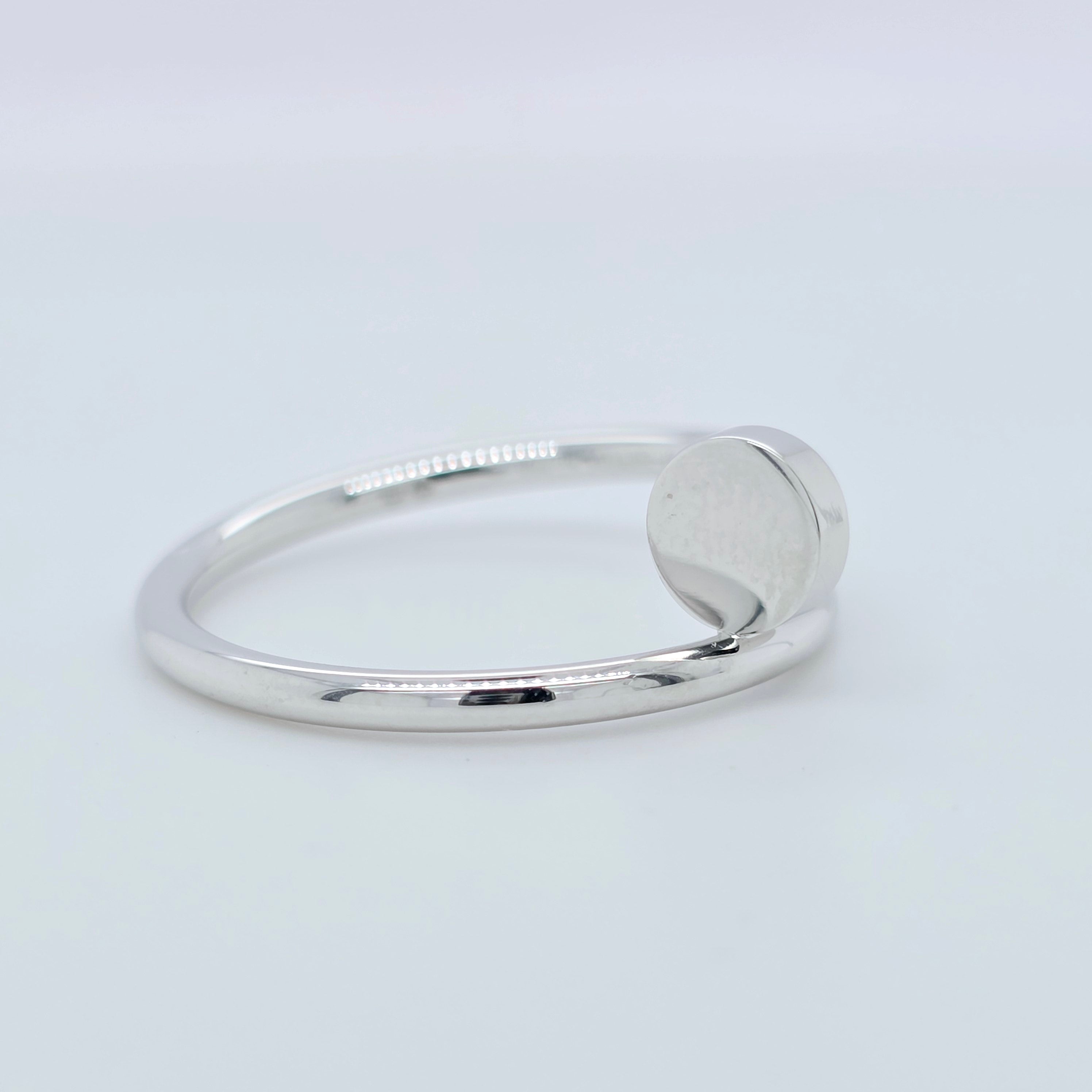 Pre-Owned Cartier Juste Un Clou Ring – Small Model in 18K White Gold Chloe's Jewellers