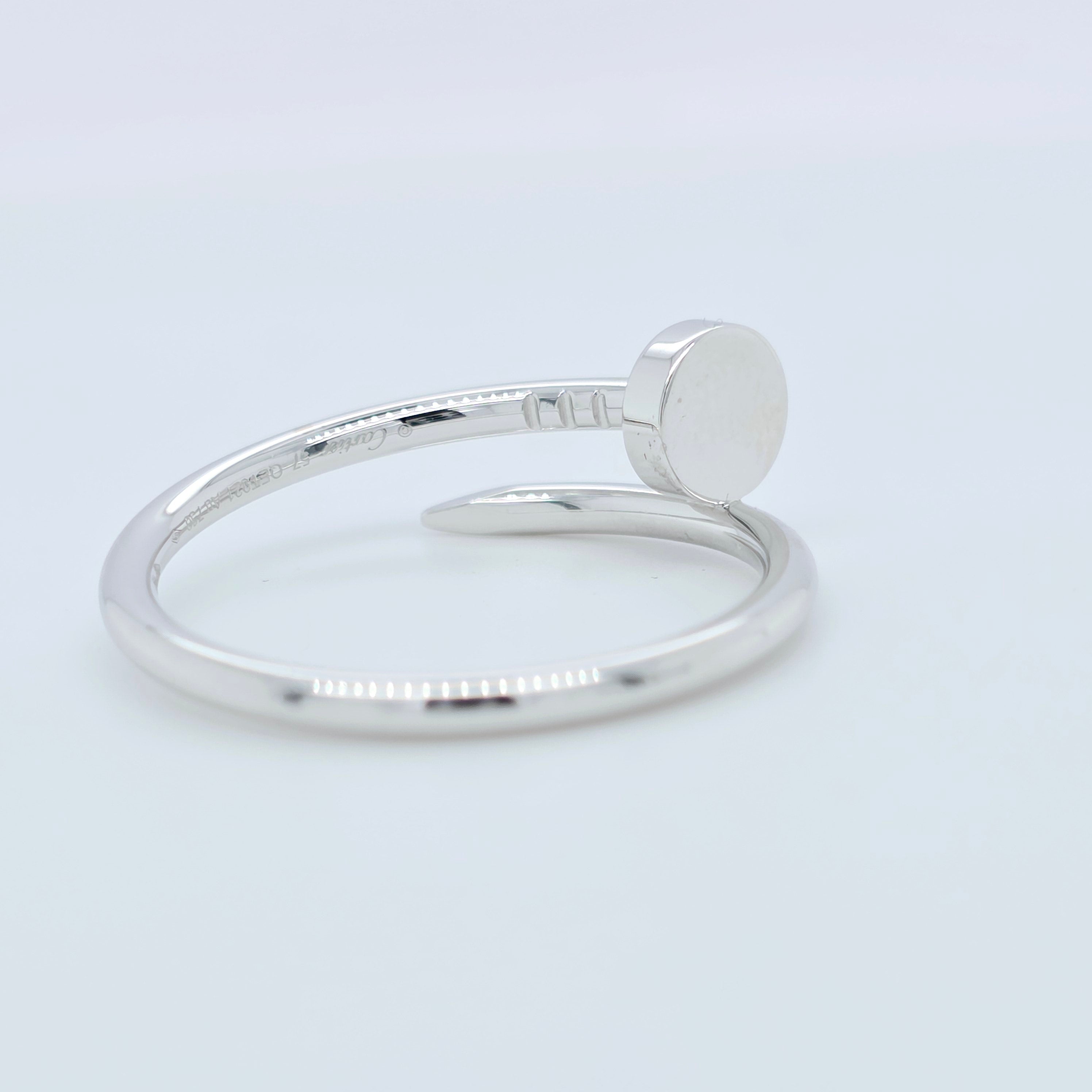 Pre-Owned Cartier Juste Un Clou Ring – Small Model in 18K White Gold Chloe's Jewellers