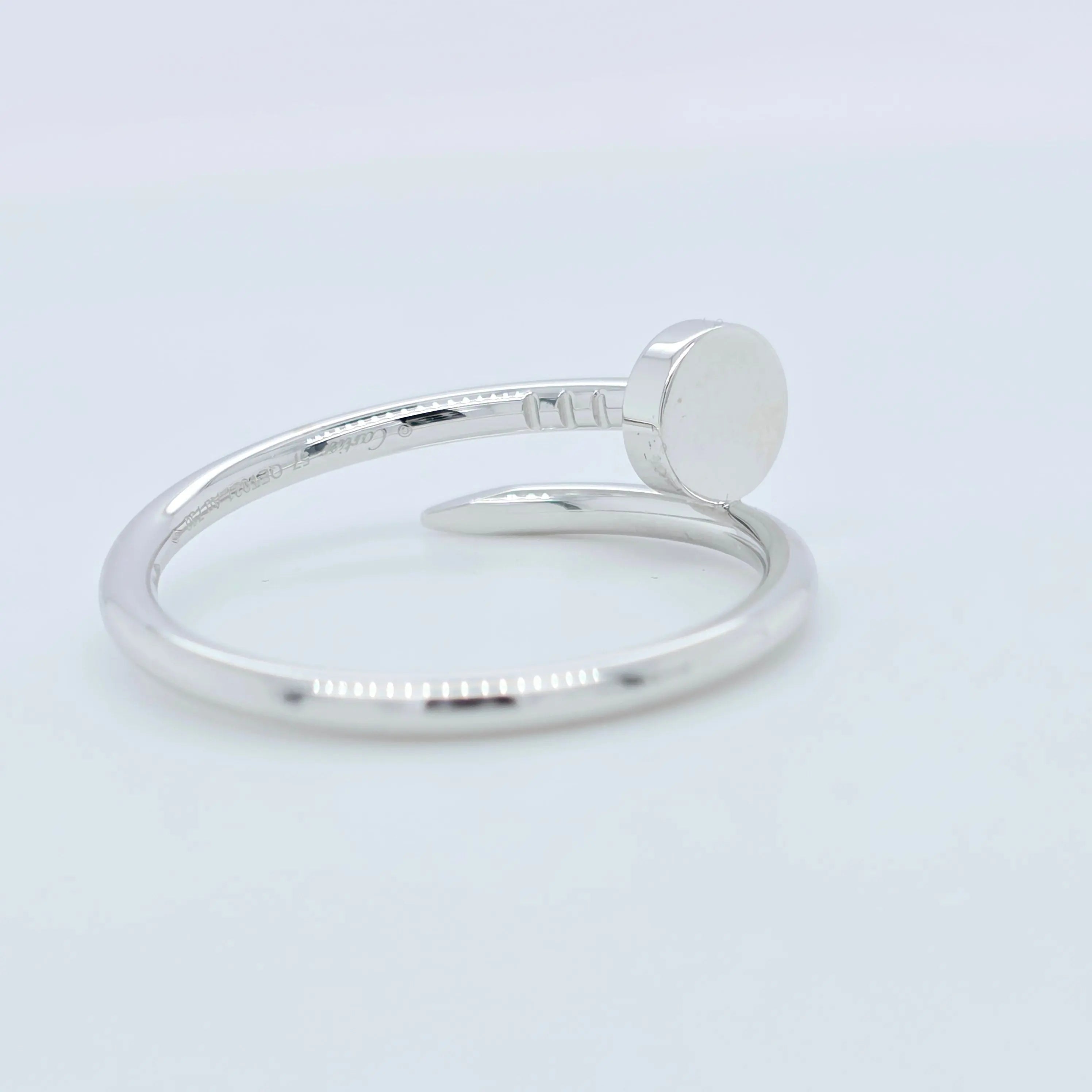 Pre-Owned Cartier Juste Un Clou Ring – Small Model in 18K White Gold Chloe's Jewellers