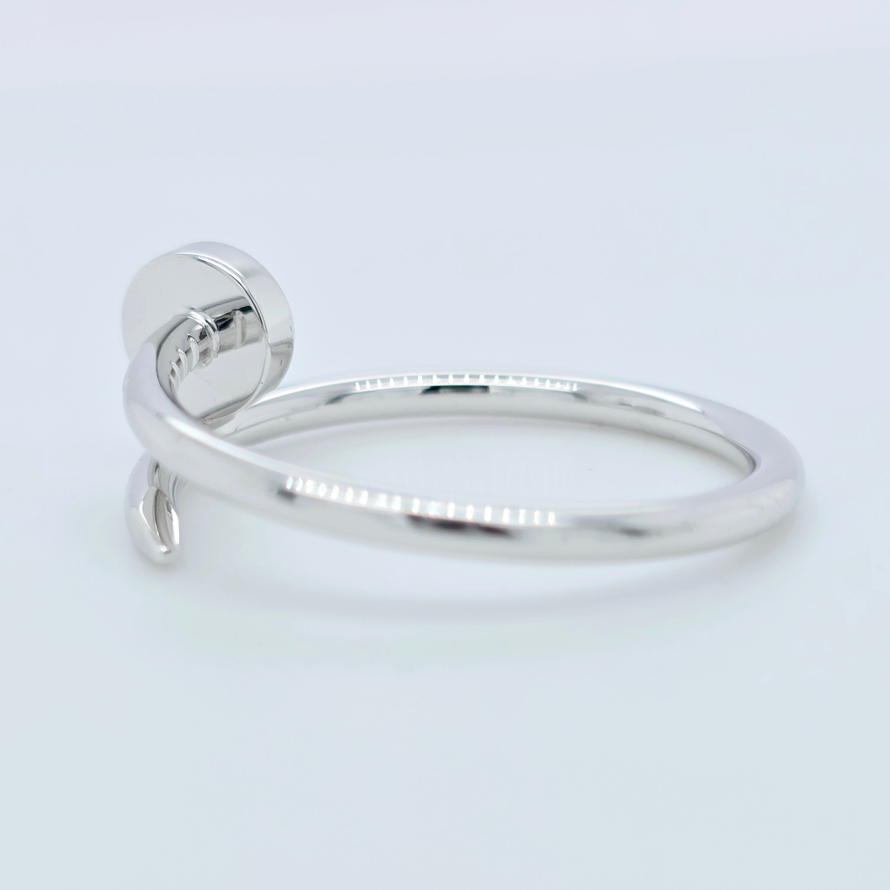 Pre-Owned Cartier Juste Un Clou Ring – Small Model in 18K White Gold Chloe's Jewellers