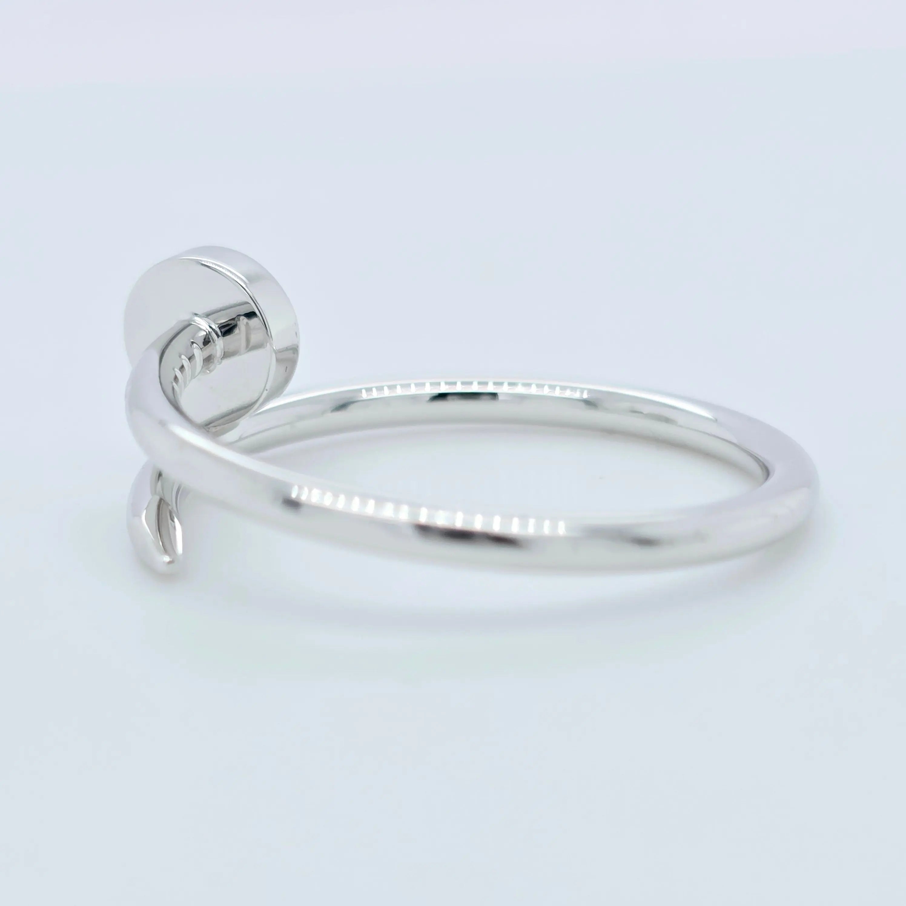 Pre-Owned Cartier Juste Un Clou Ring – Small Model in 18K White Gold Chloe's Jewellers
