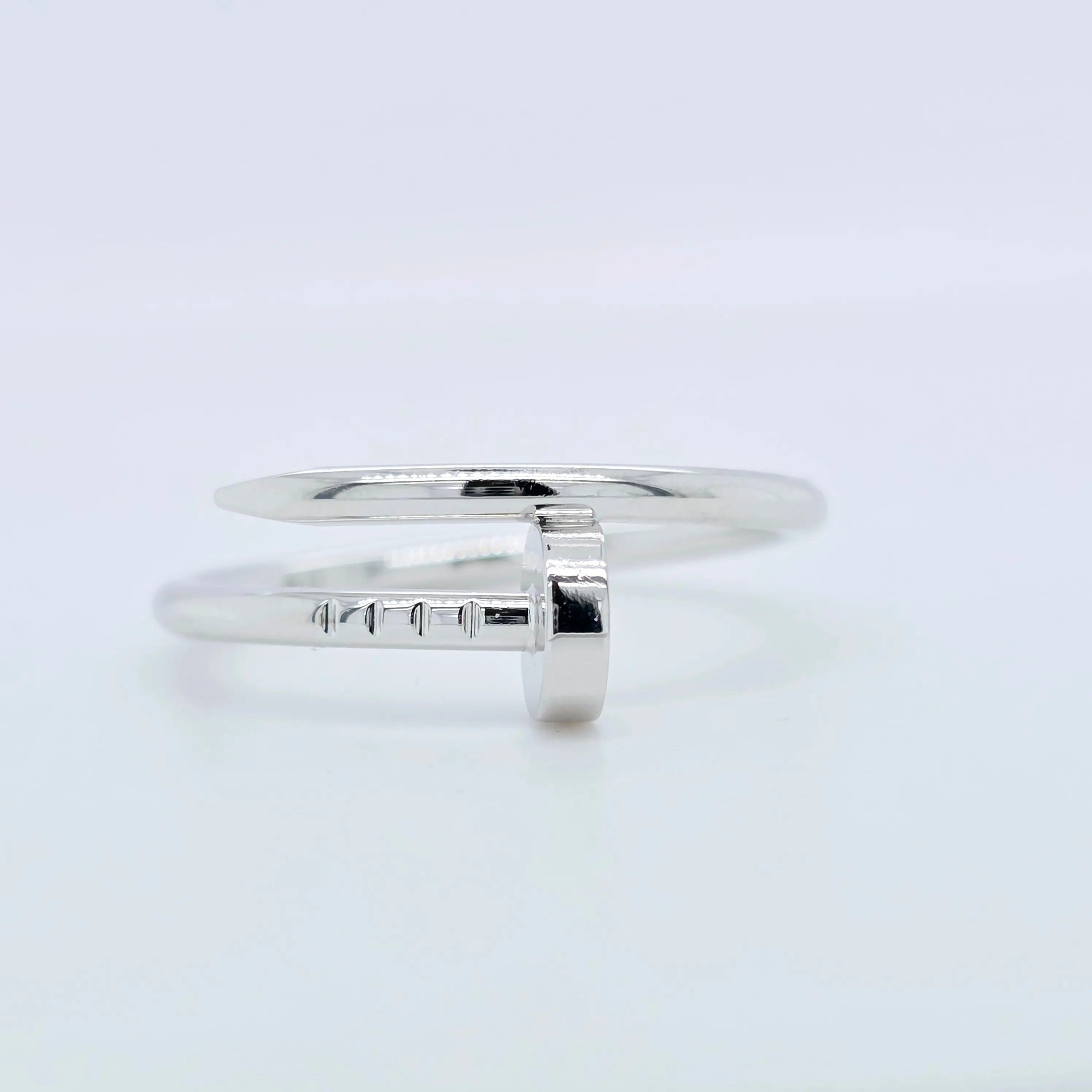 Pre-Owned Cartier Juste Un Clou Ring – Small Model in 18K White Gold Chloe's Jewellers