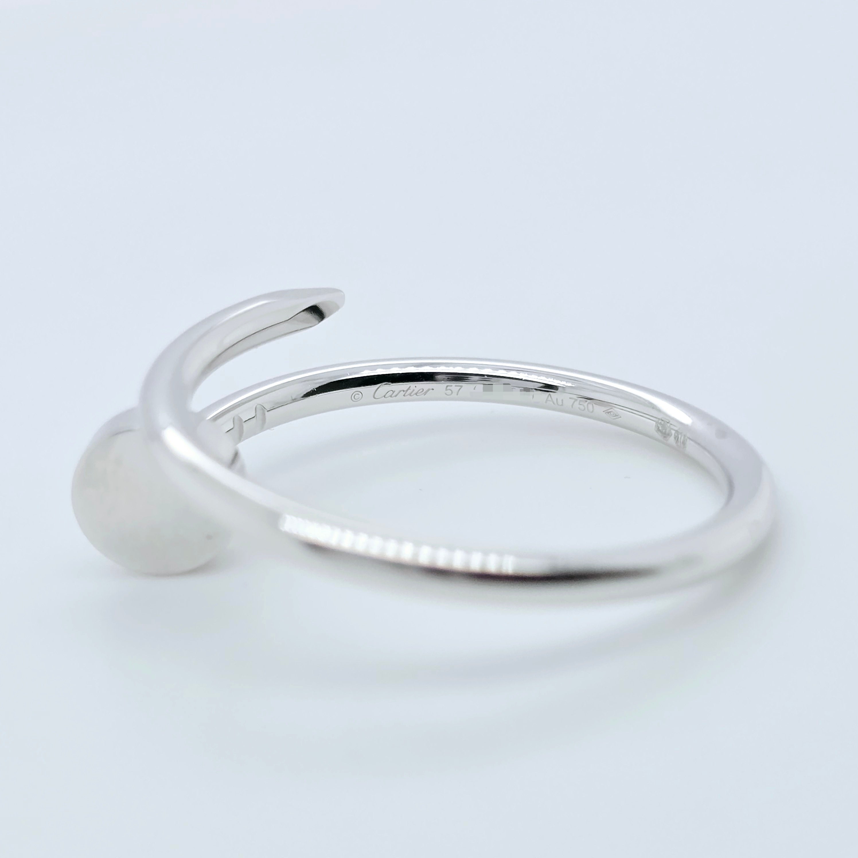 Pre-Owned Cartier Juste Un Clou Ring – Small Model in 18K White Gold Chloe's Jewellers