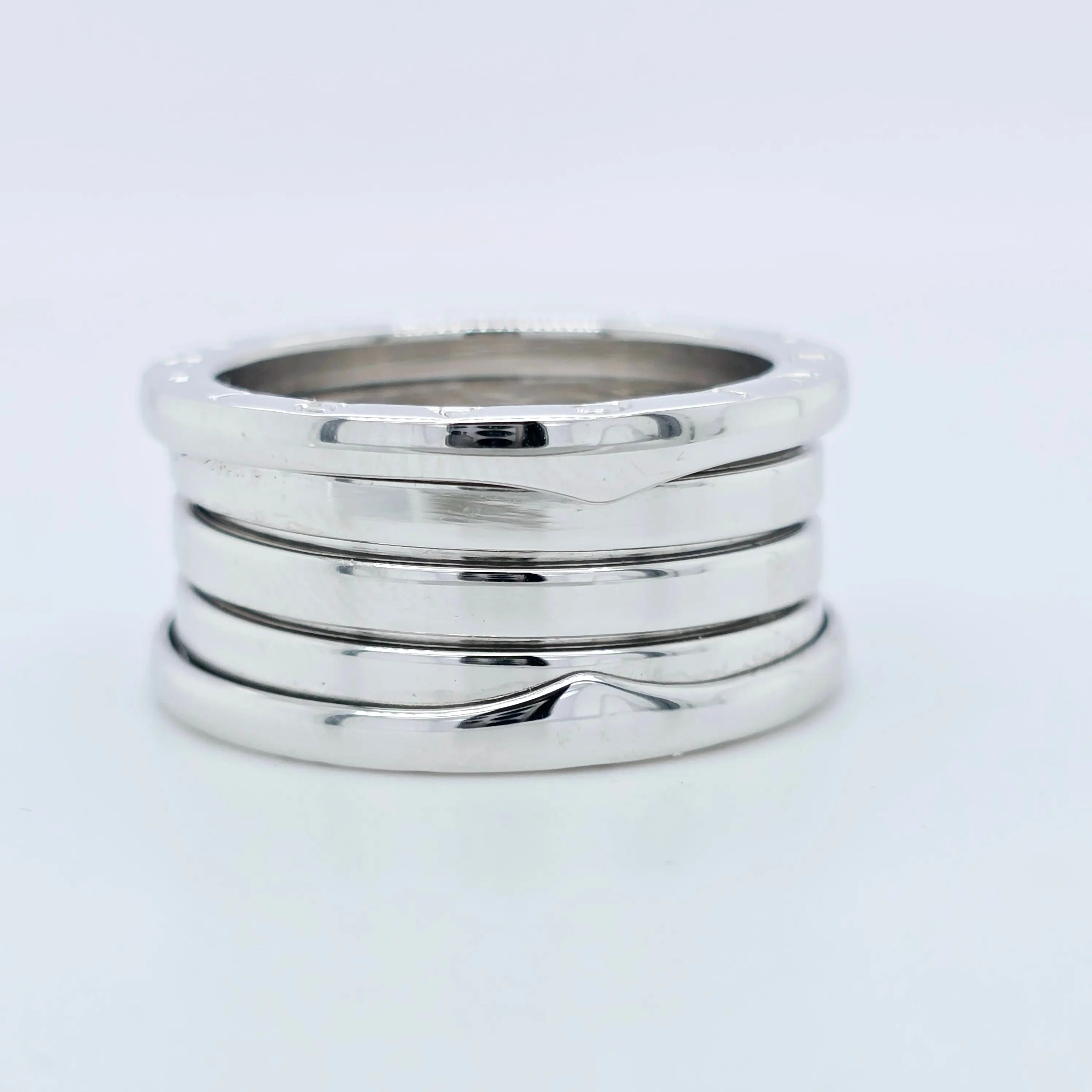 Pre-Owned Bvlgari B.zero1 Five-Band Ring | 18K White Gold, Size 56 Chloe's Jewellers