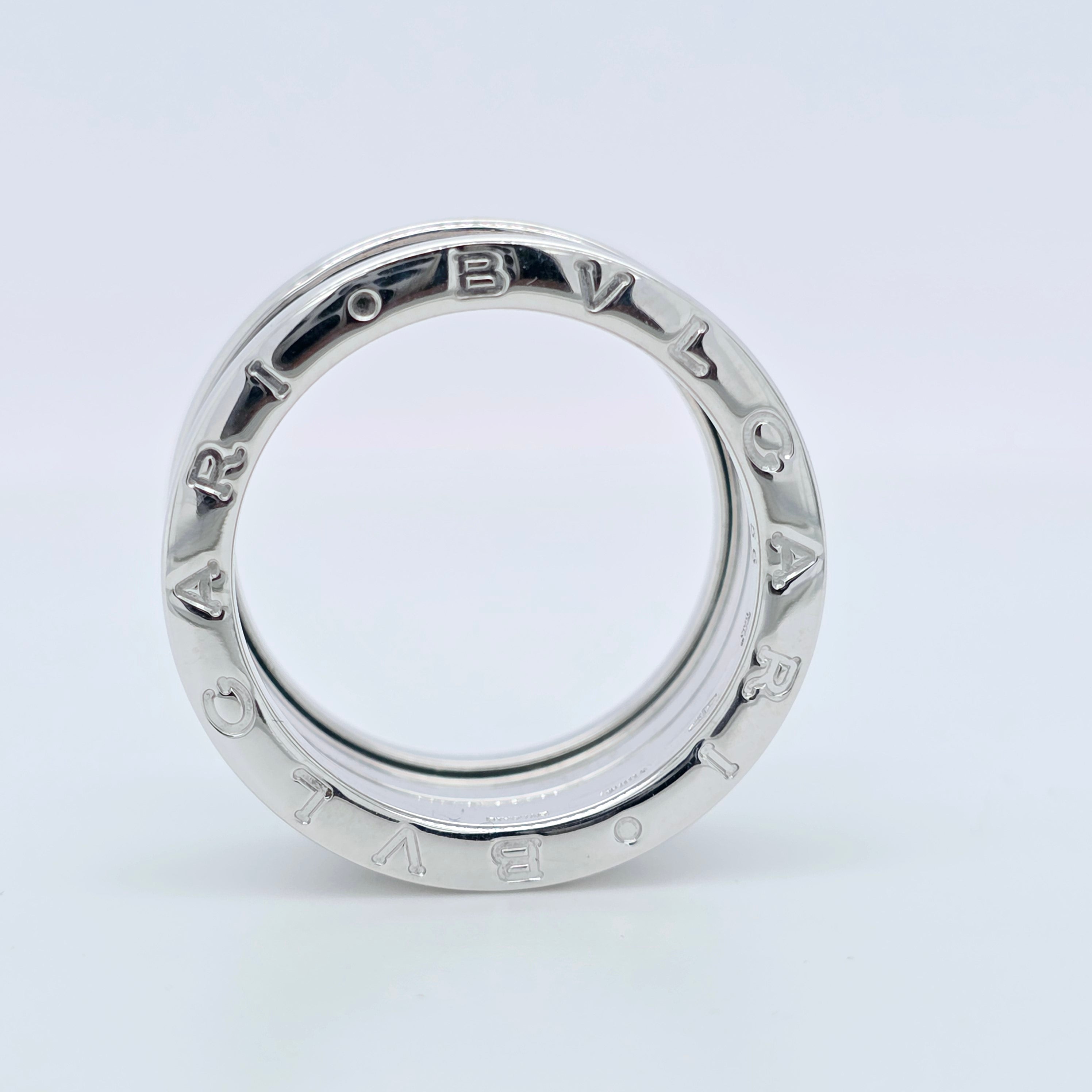 Pre-Owned Bvlgari B.zero1 Five-Band Ring | 18K White Gold, Size 56 Chloe's Jewellers