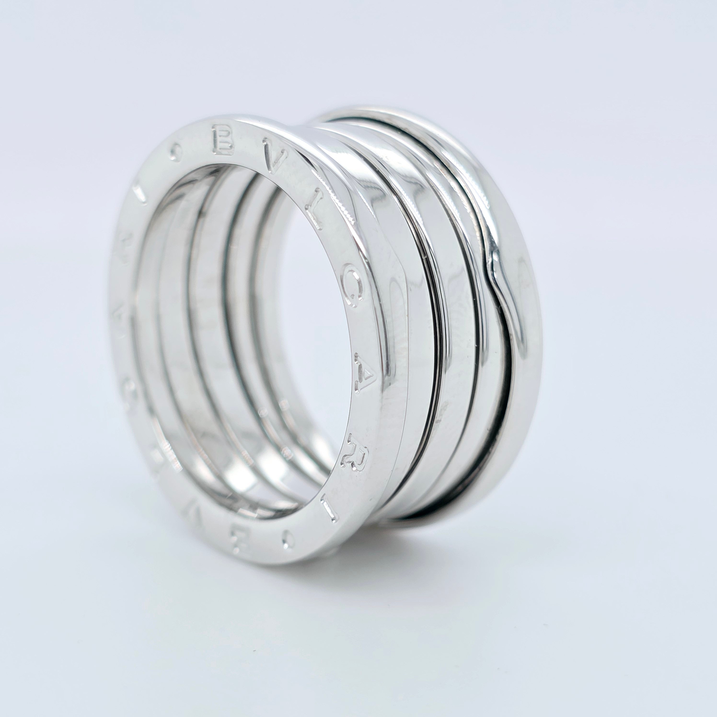 Pre-Owned Bvlgari B.zero1 Five-Band Ring | 18K White Gold, Size 56 Chloe's Jewellers
