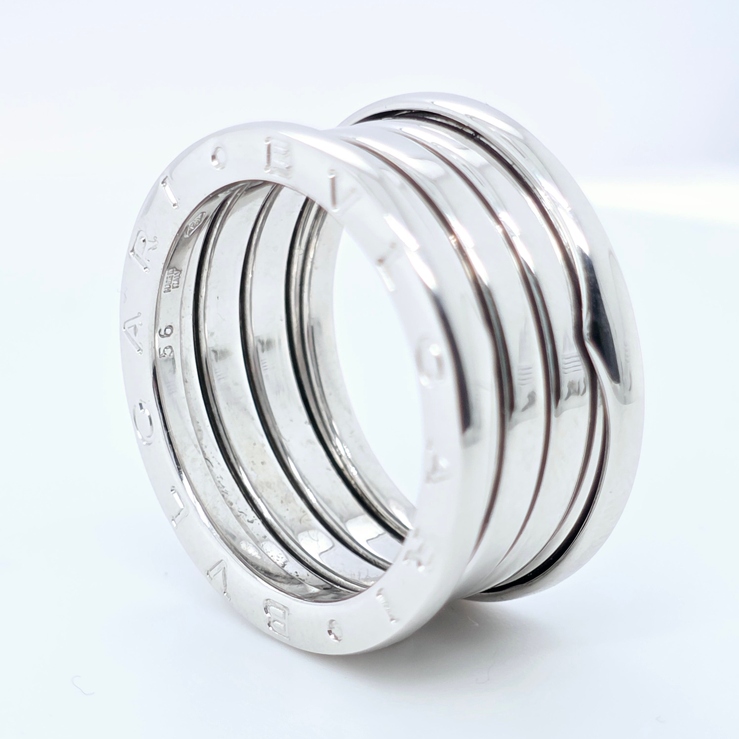 Pre-Owned Bvlgari B.zero1 Five-Band Ring | 18K White Gold, Size 56 Chloe's Jewellers