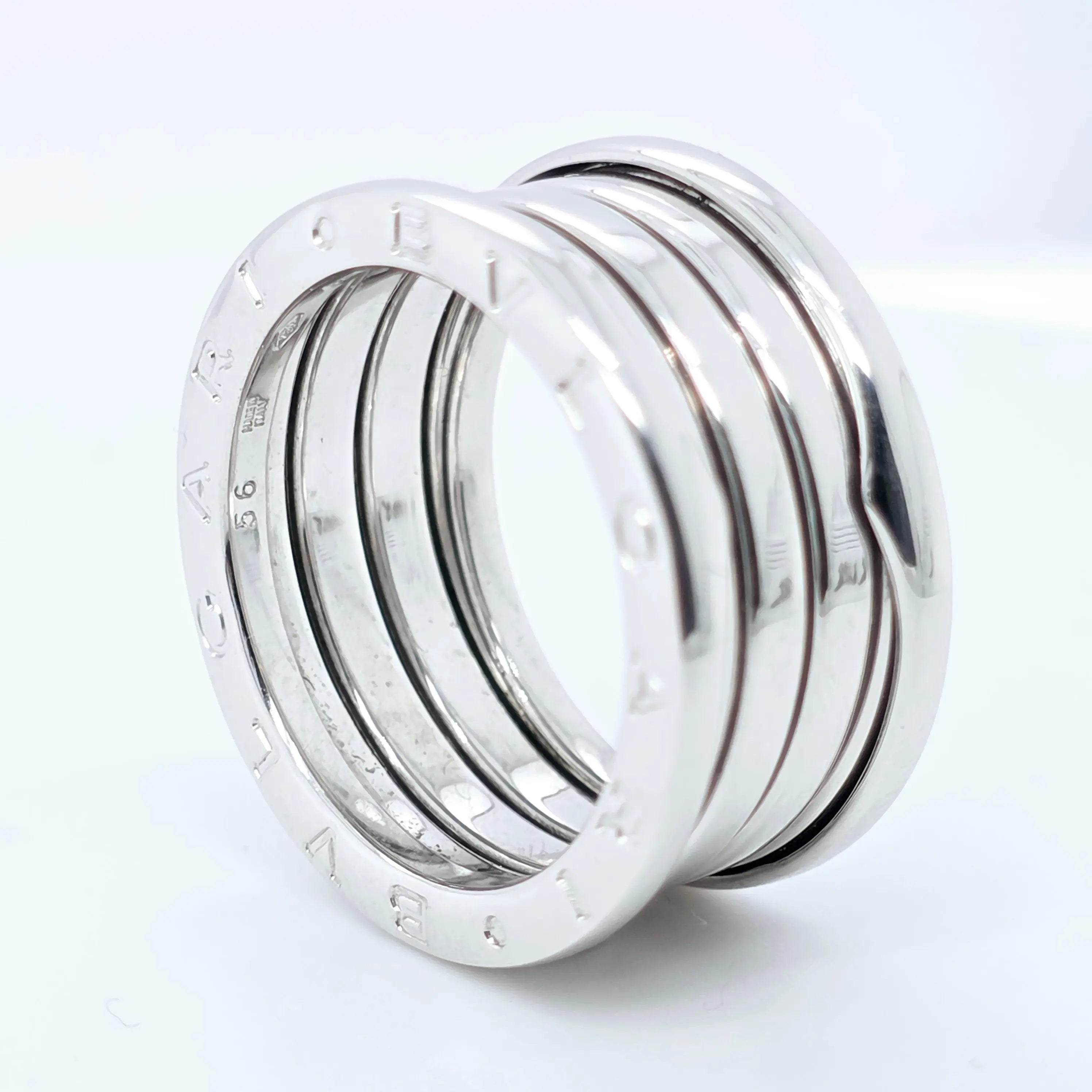 Pre-Owned Bvlgari B.zero1 Five-Band Ring | 18K White Gold, Size 56 Chloe's Jewellers