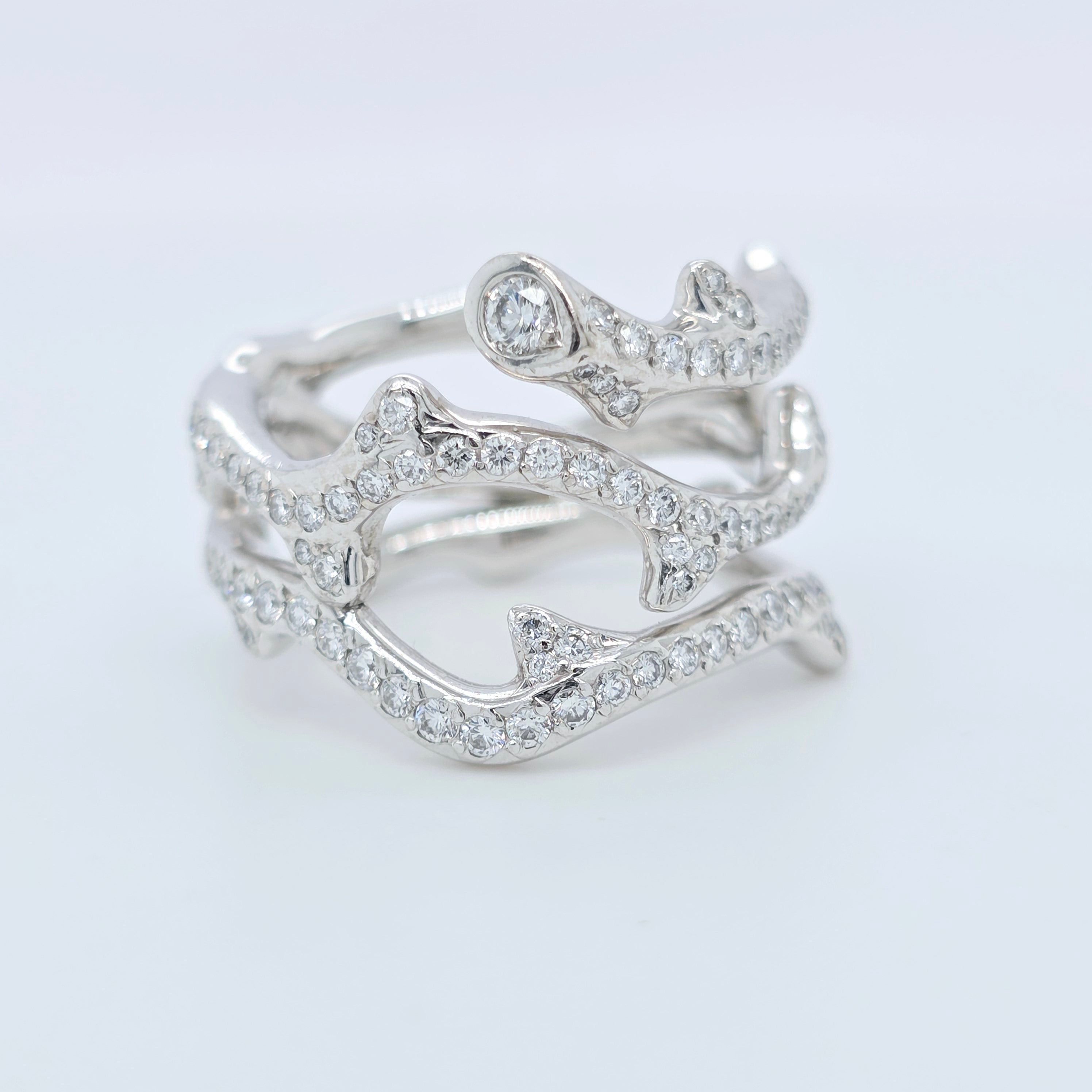 Pre-Owned Dior Bois de Rose Diamond Ring – 1.92ct in 18K White Gold Chloe's Jewellers