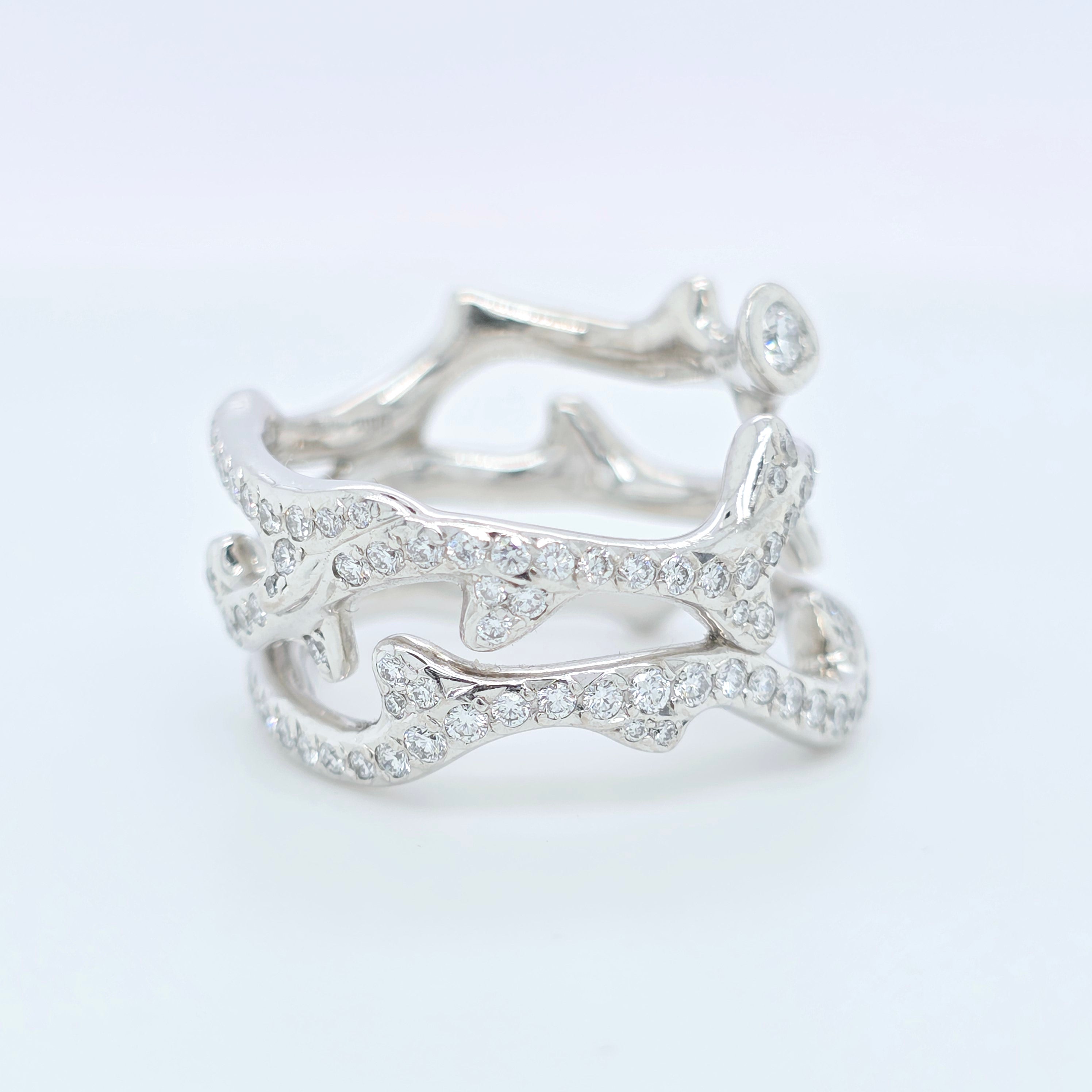 Pre-Owned Dior Bois de Rose Diamond Ring – 1.92ct in 18K White Gold Chloe's Jewellers