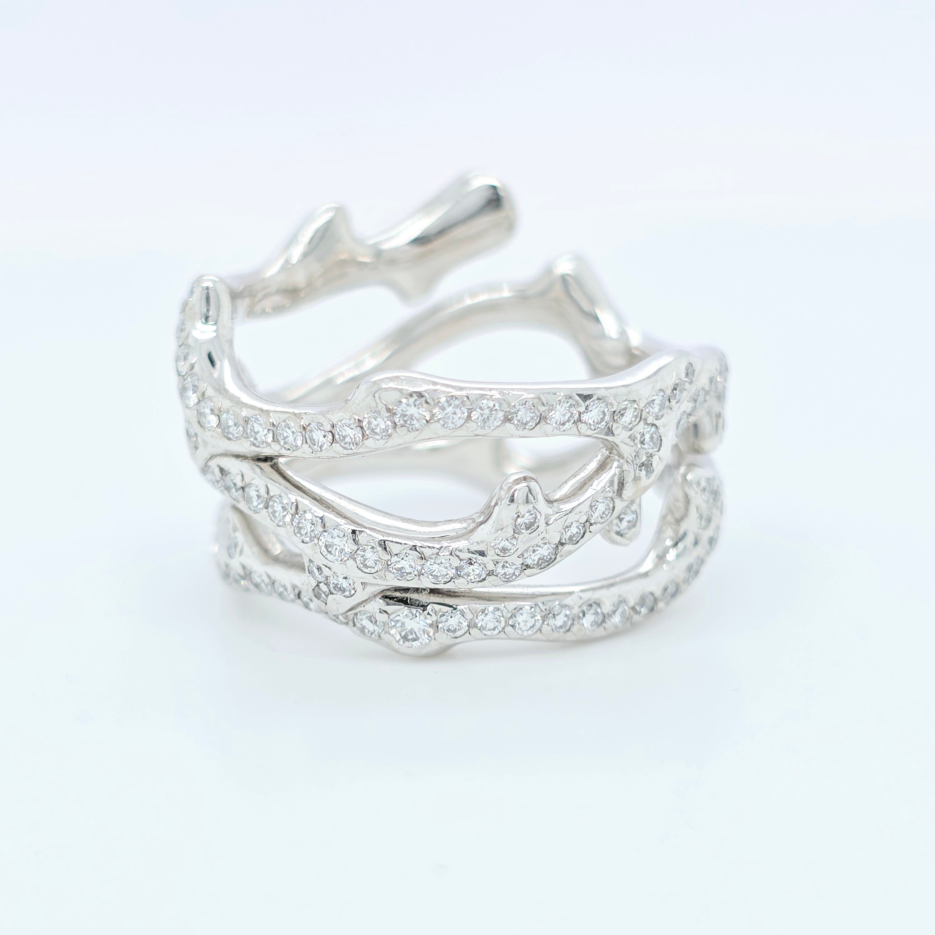 Pre-Owned Dior Bois de Rose Diamond Ring – 1.92ct in 18K White Gold