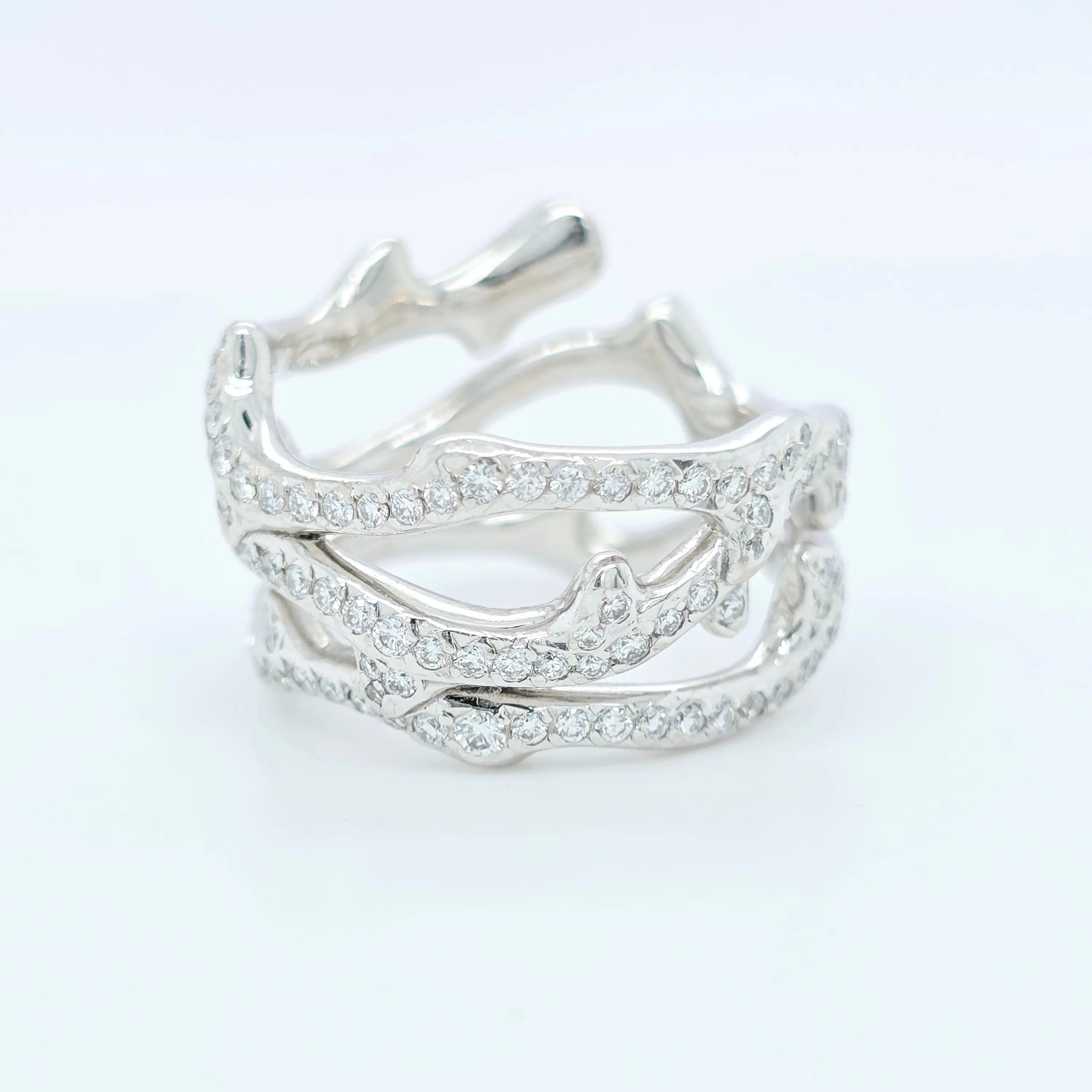 Pre-Owned Dior Bois de Rose Diamond Ring – 1.92ct in 18K White Gold Chloe's Jewellers