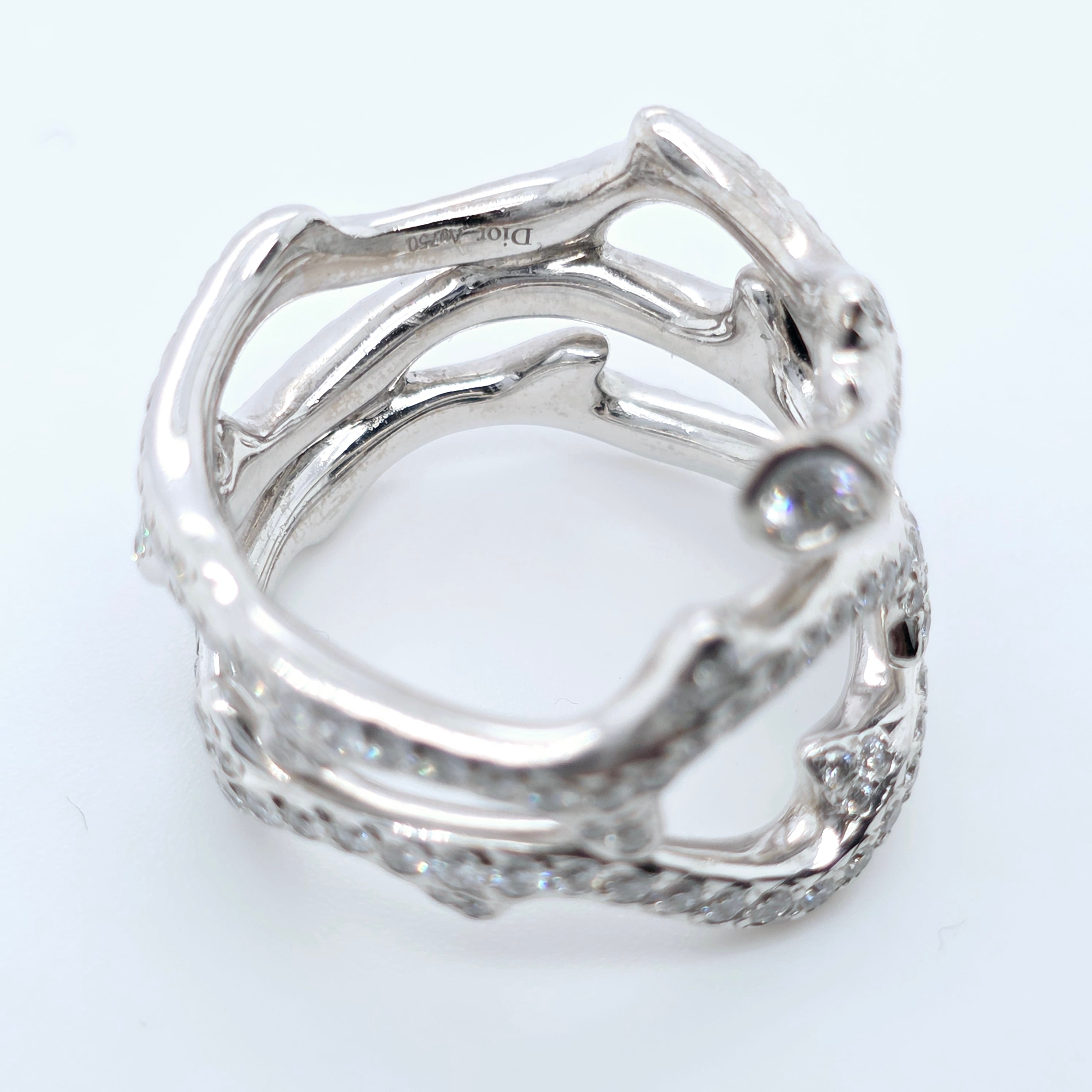 Pre-Owned Dior Bois de Rose Diamond Ring – 1.92ct in 18K White Gold