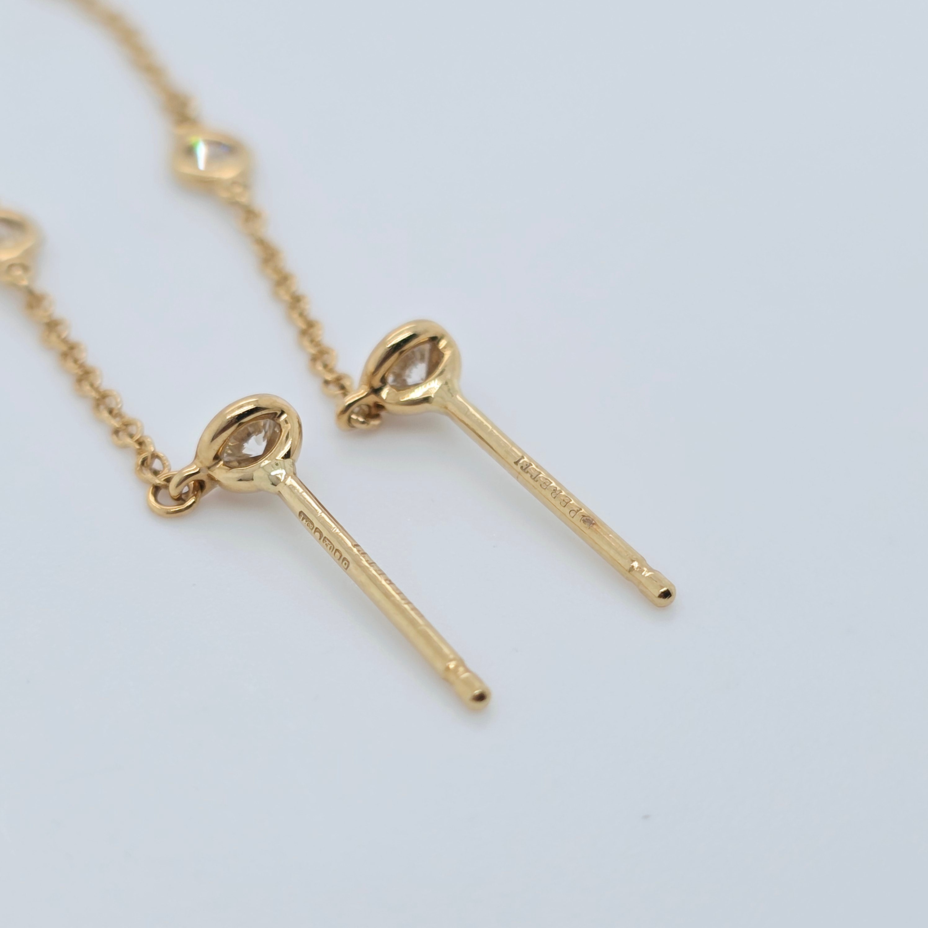 Tiffany & Co. Elsa Peretti Diamonds By The Yard Drop Earrings, 18ct Yellow Gold Chloe's Jewellers