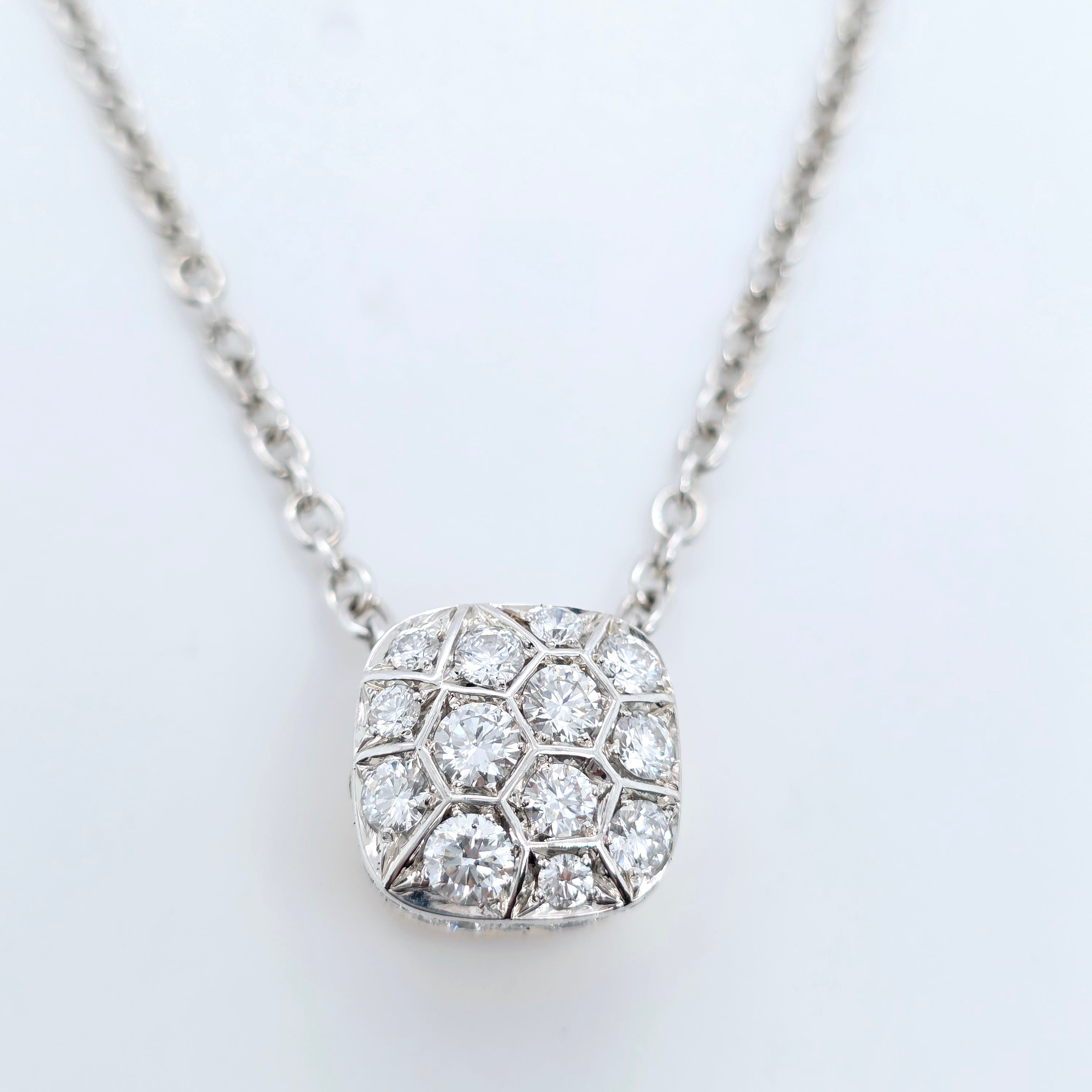 Pomellato Nudo Maxi Diamond Pendant | 18K White & Rose Gold | 1.48ct Chloe's Jewellers