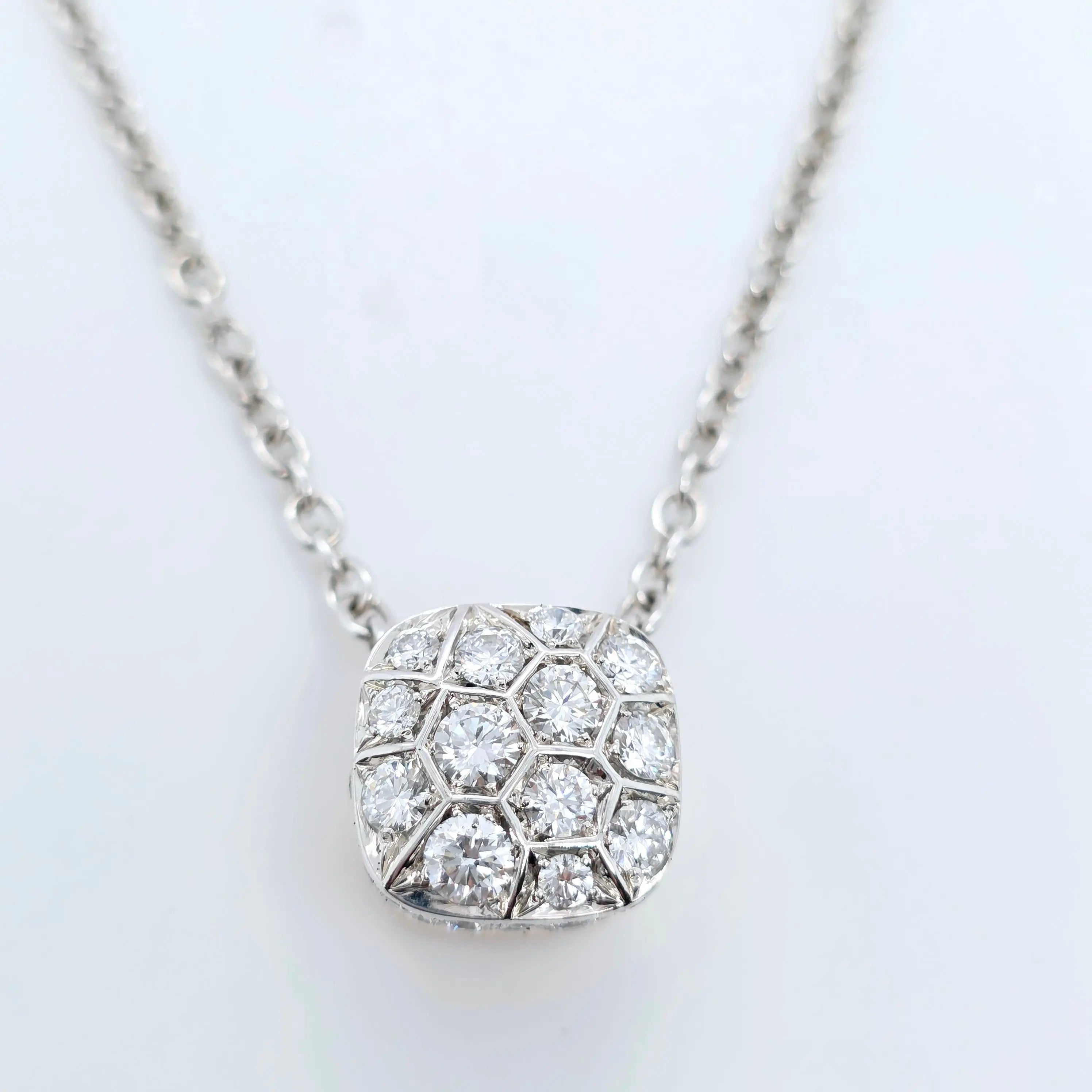 Pomellato Nudo Maxi Diamond Pendant | 18K White & Rose Gold | 1.48ct Chloe's Jewellers
