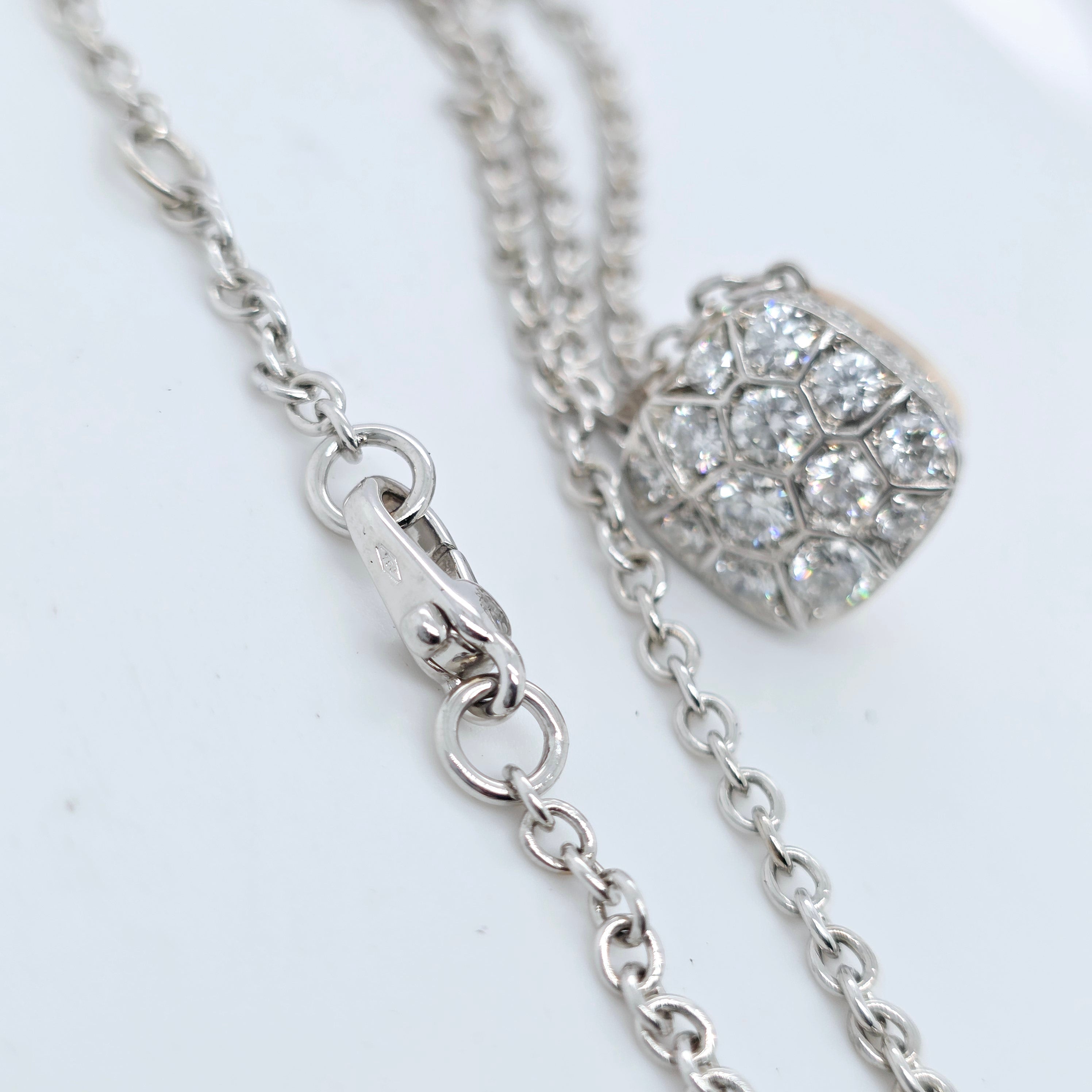 Pomellato Nudo Maxi Diamond Pendant | 18K White & Rose Gold | 1.48ct Chloe's Jewellers