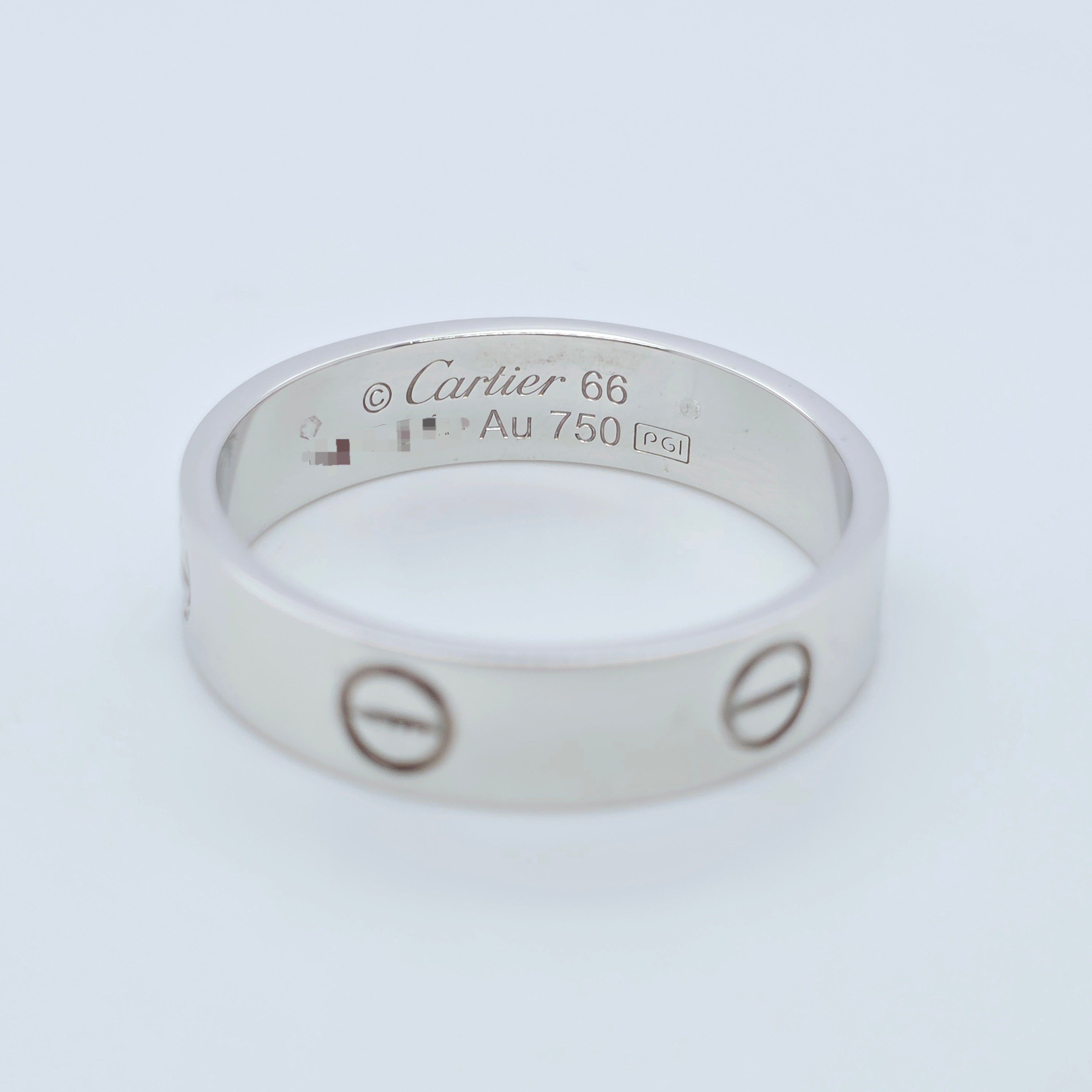 Cartier Love Ring, Classic Model, 18ct White Gold, Size 66/ Size W 1/2 Chloe's Jewellers