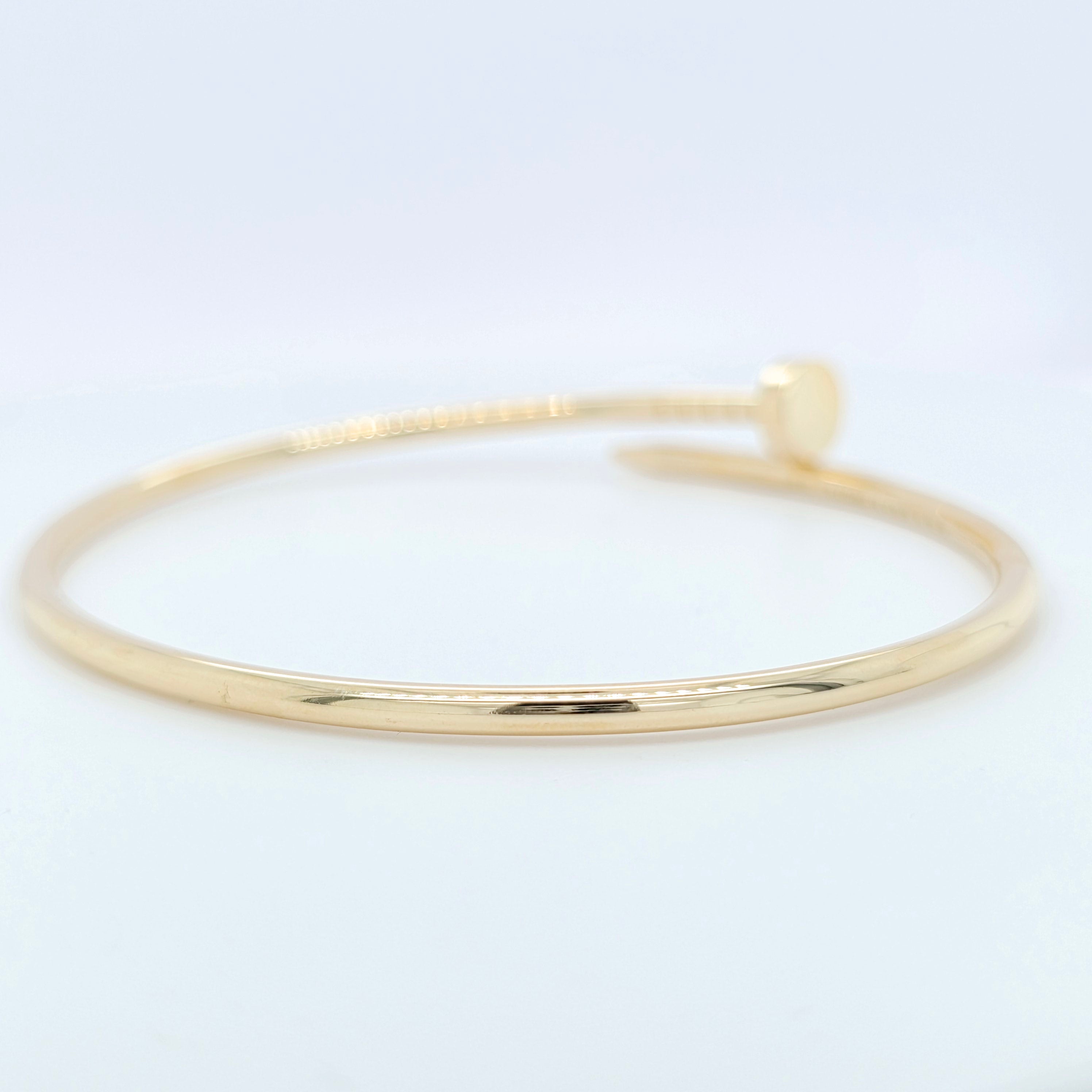 Cartier Juste Un Clou Bracelet, Small Model, 18ct Yellow Gold, Size 17, Papers Chloe's Jewellers