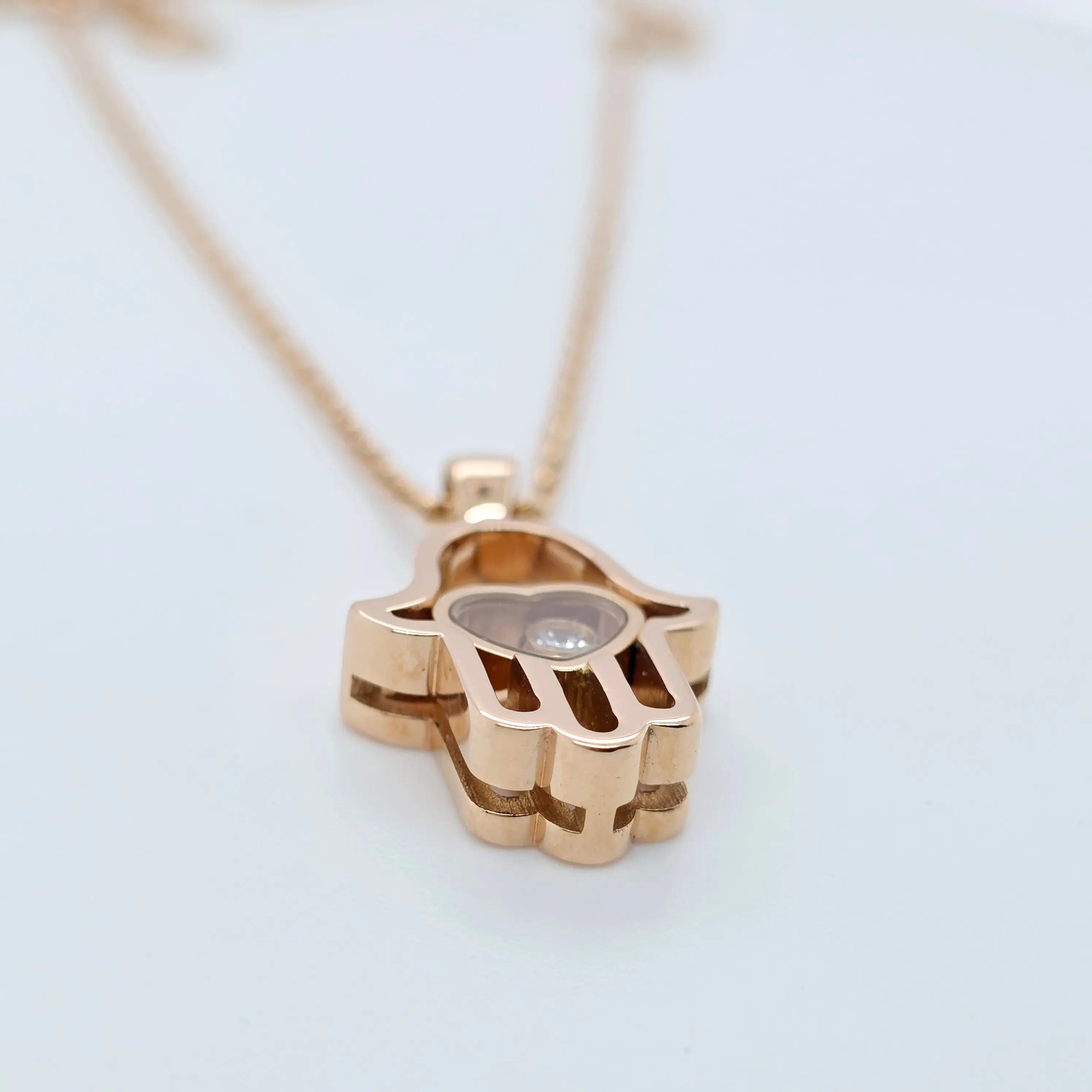 Chopard Happy Diamonds Necklace | 18K Rose Gold | Adjustable 16.5" Chloe's Jewellers