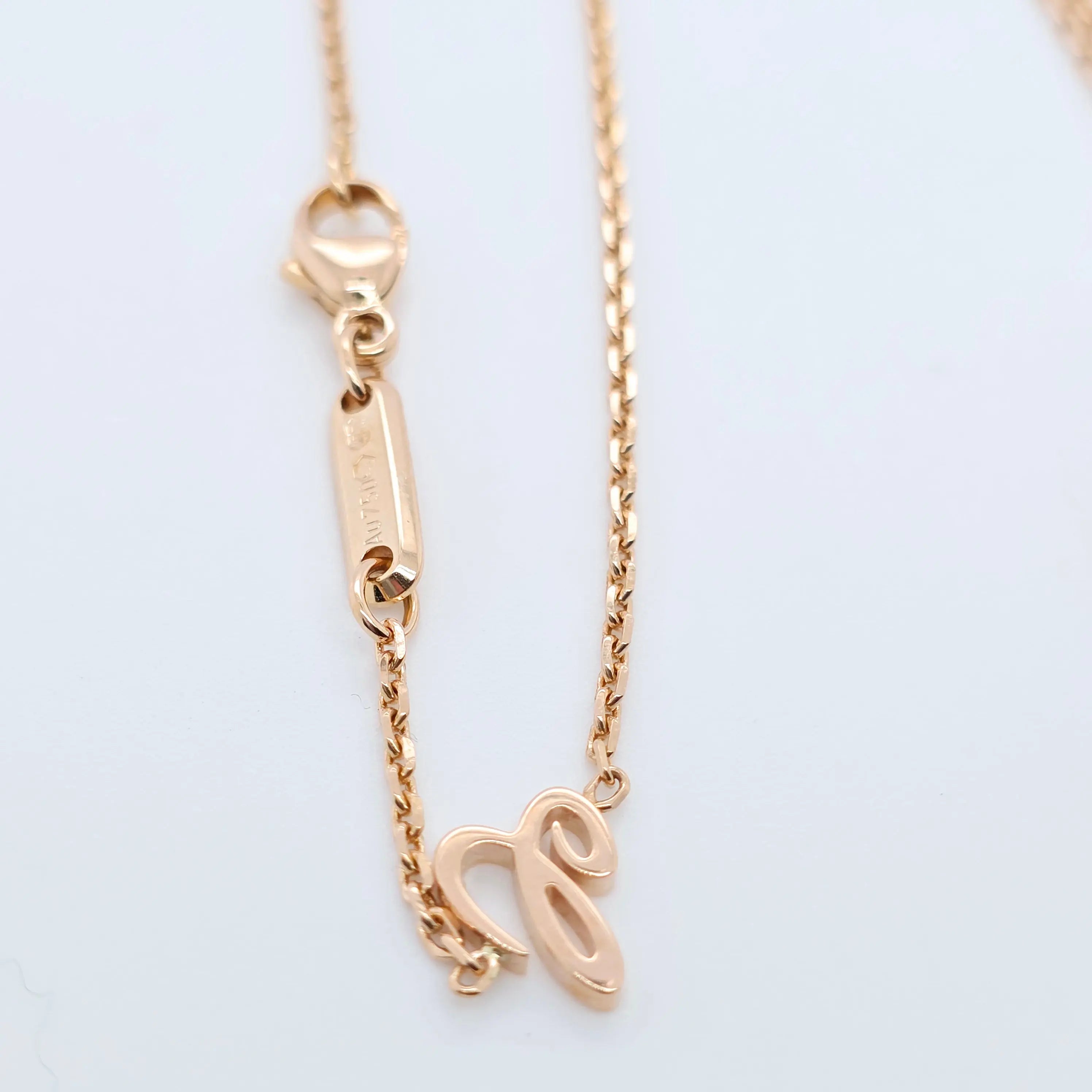 Chopard Happy Diamonds Necklace | 18K Rose Gold | Adjustable 16.5" Chloe's Jewellers