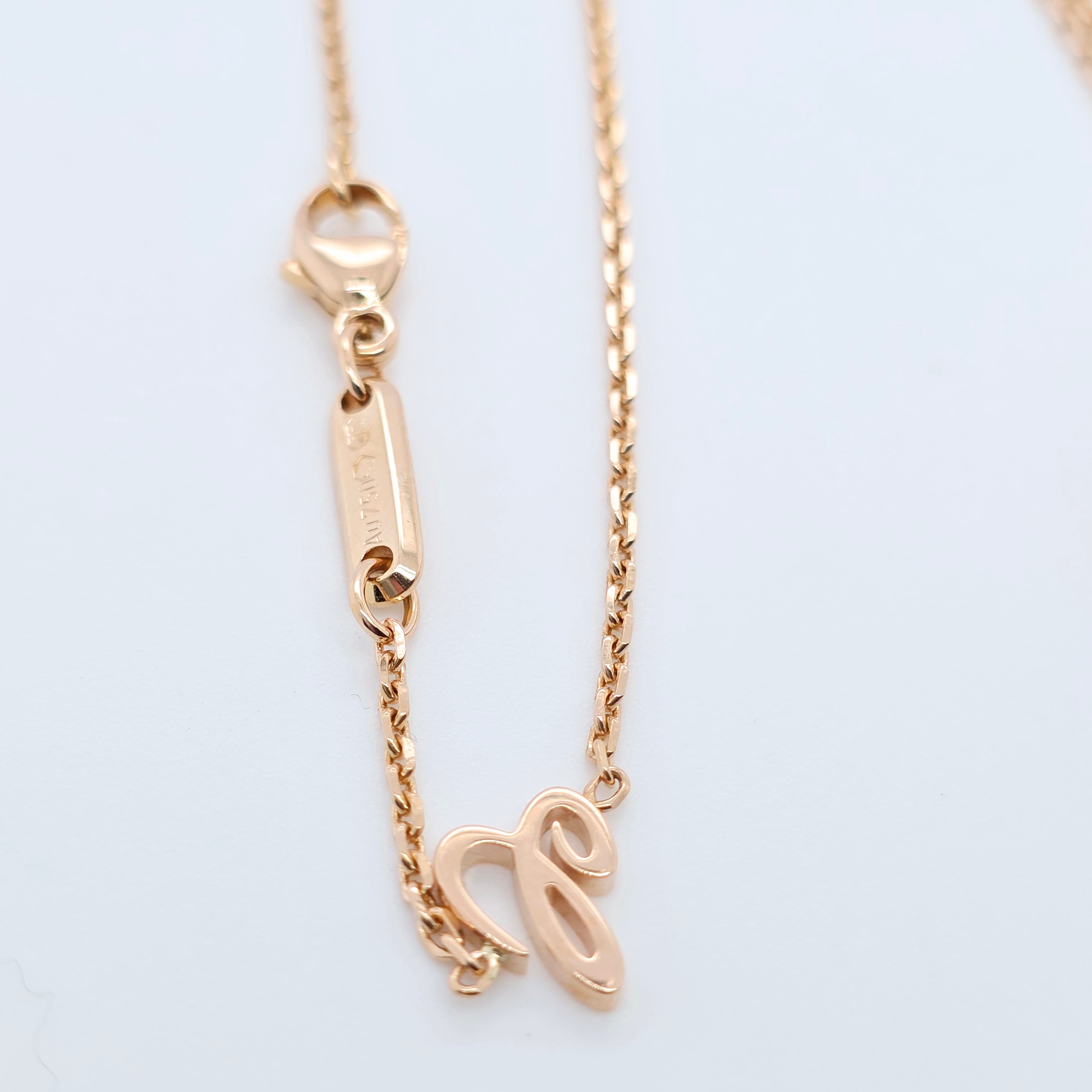 Chopard Happy Diamonds Necklace | 18K Rose Gold | Adjustable 16.5" Chloe's Jewellers