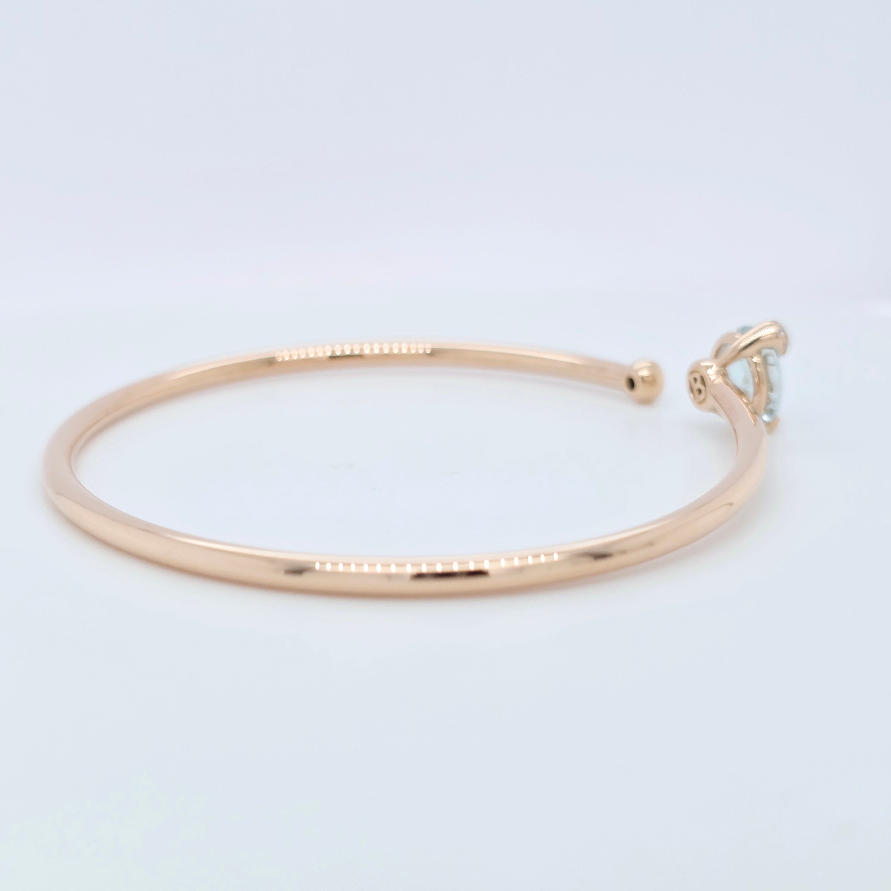 Bucherer Peekaboo Bangle, Prasiolith, 18ct Rose Gold, Size Medium/ Size 17cm Chloe's Jewellers