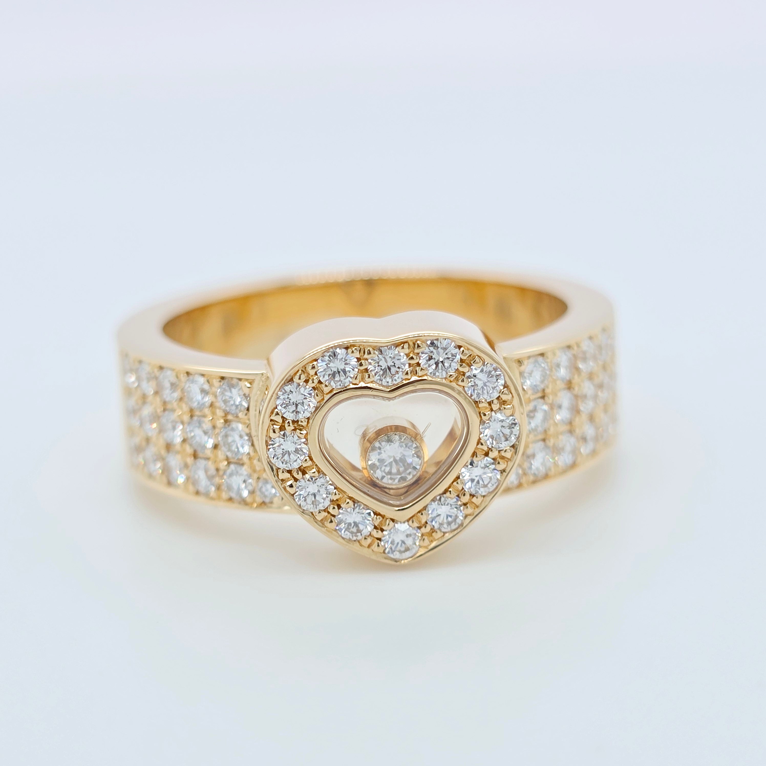 Chopard Happy Diamonds Heart Ring, 18ct Yellow Gold, Size O Chloe's Jewellers