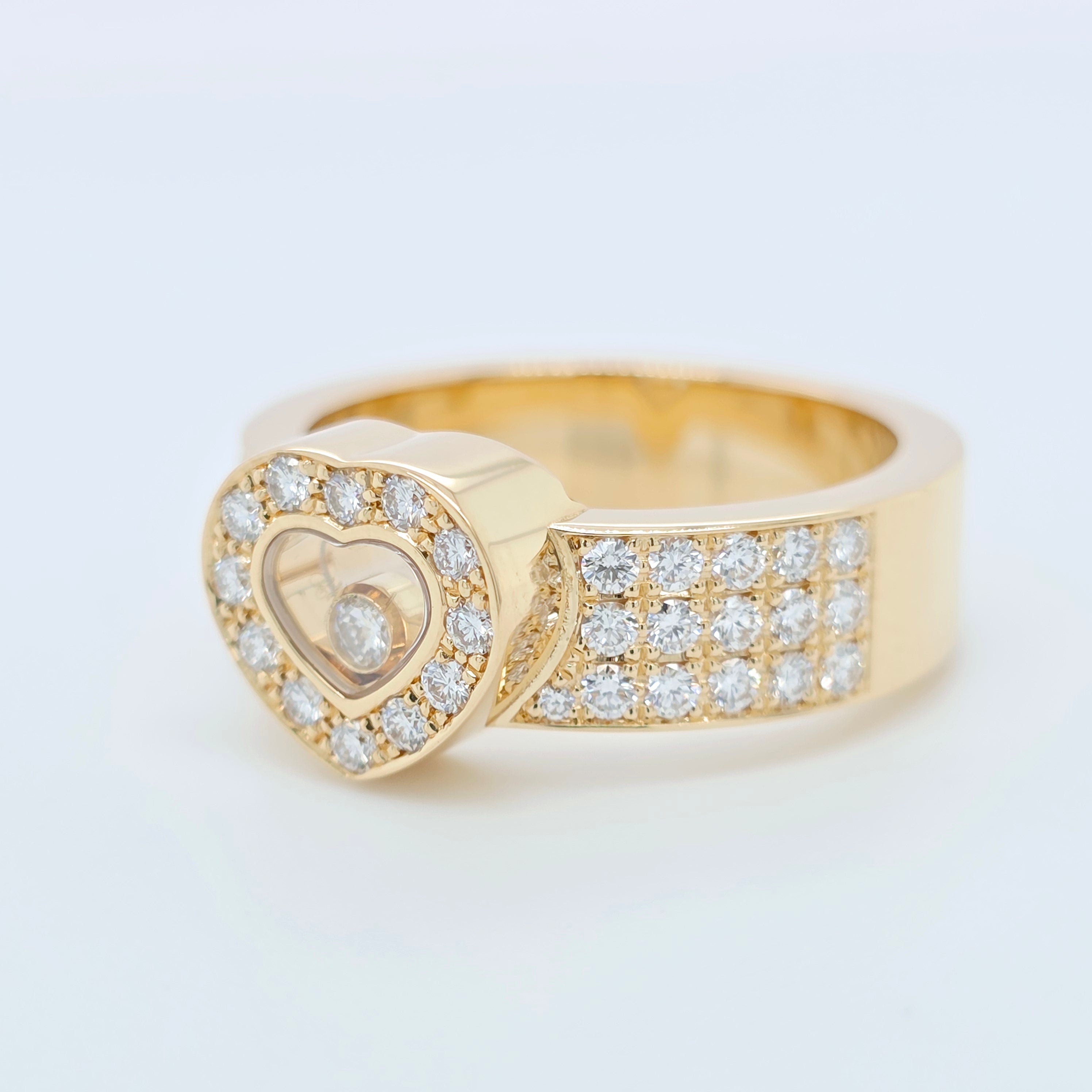 Chopard Happy Diamonds Heart Ring, 18ct Yellow Gold, Size O Chloe's Jewellers