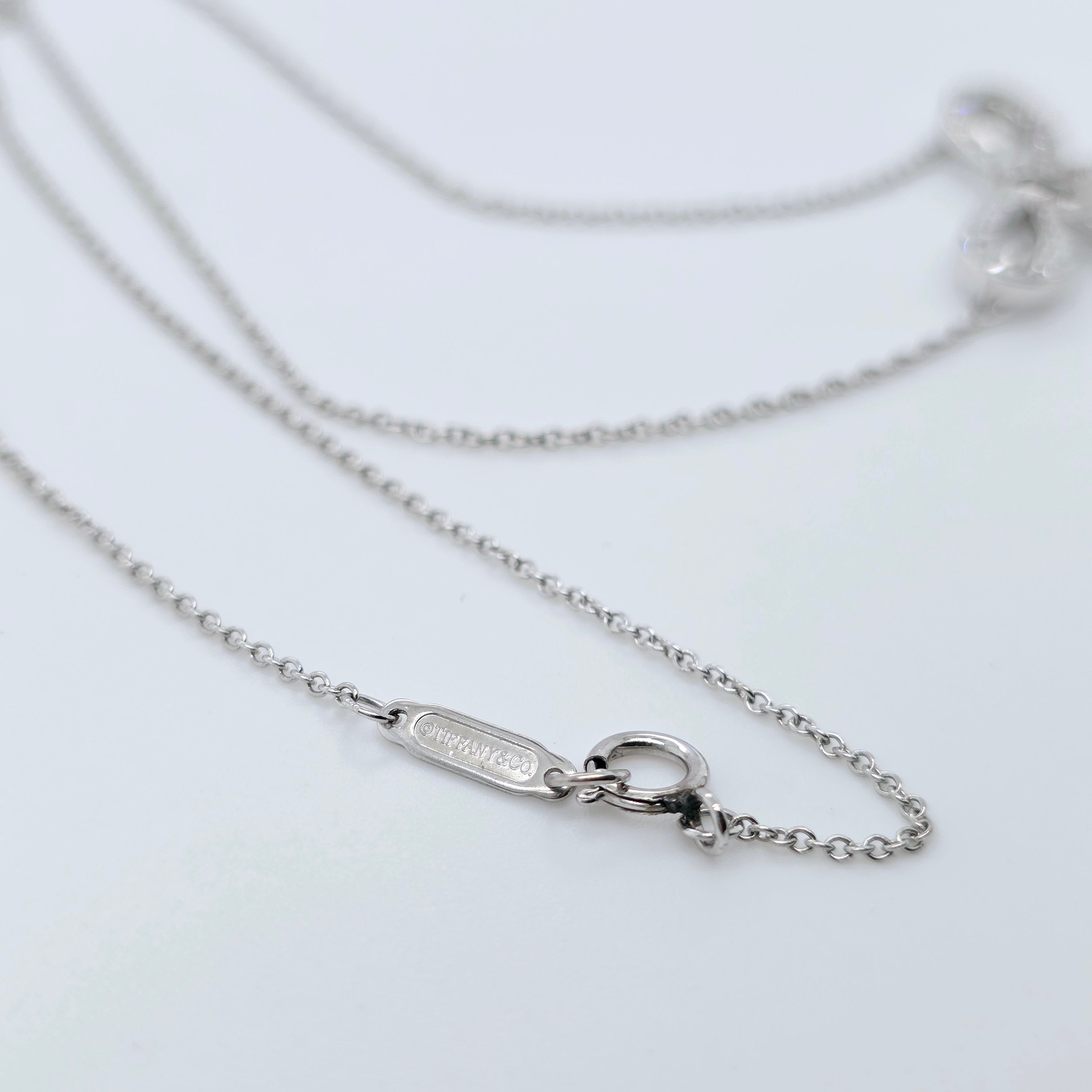 Tiffany & Co. Platinum and Diamond Bow Ribbon Necklace