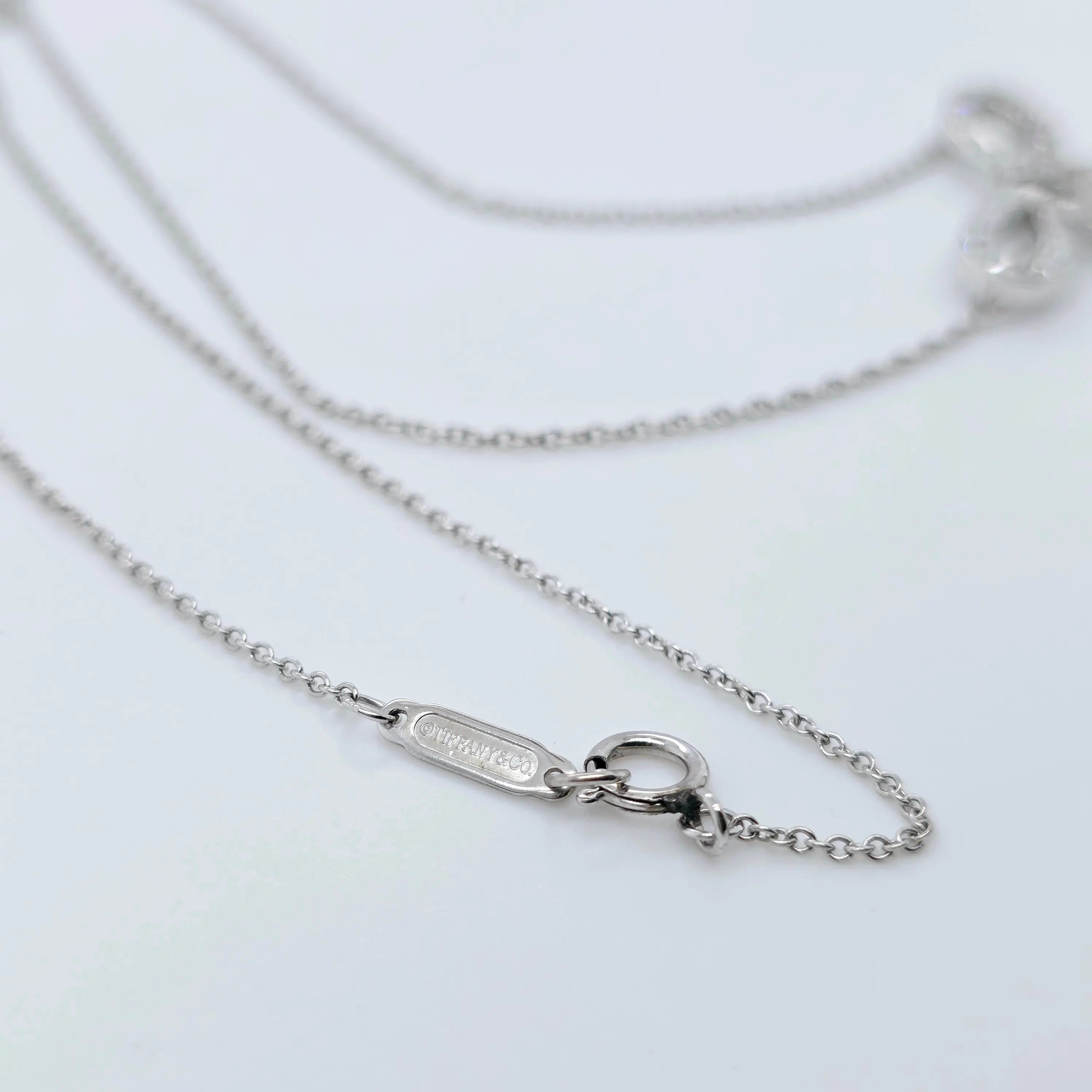 Tiffany & Co. Platinum and Diamond Bow Ribbon Necklace Chloe's Jewellers