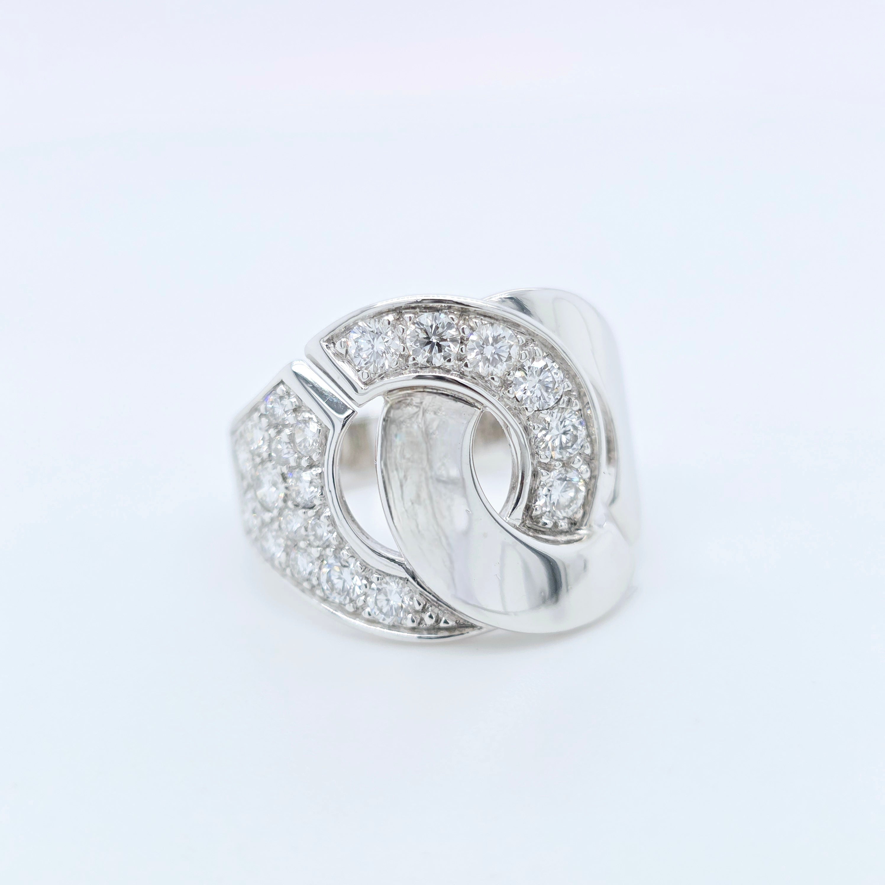Pre-Owned Dinh Van Menottes R16 Ring | Diamond | 18K White Gold Chloe's Jewellers
