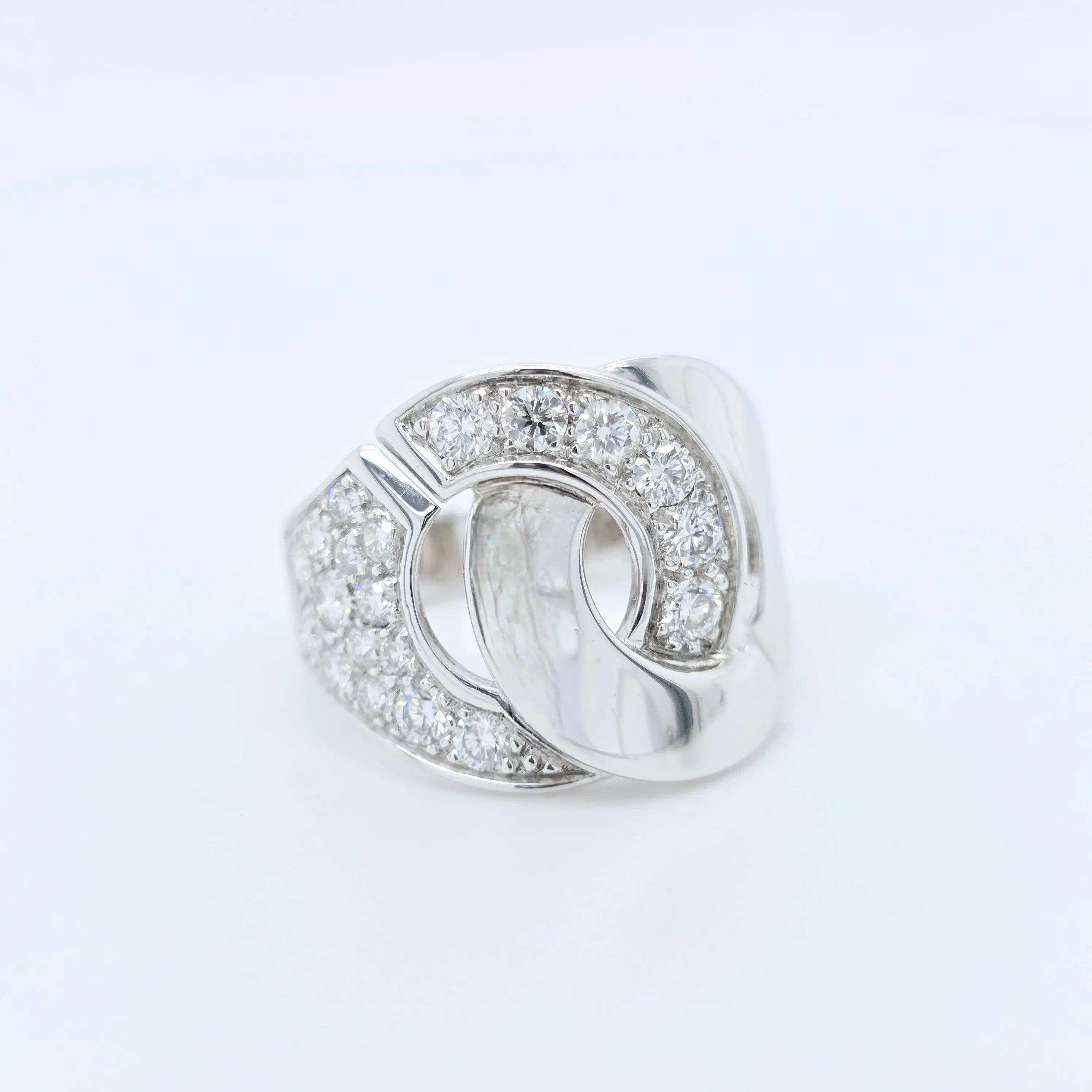 Pre-Owned Dinh Van Menottes R16 Ring | Diamond | 18K White Gold Chloe's Jewellers
