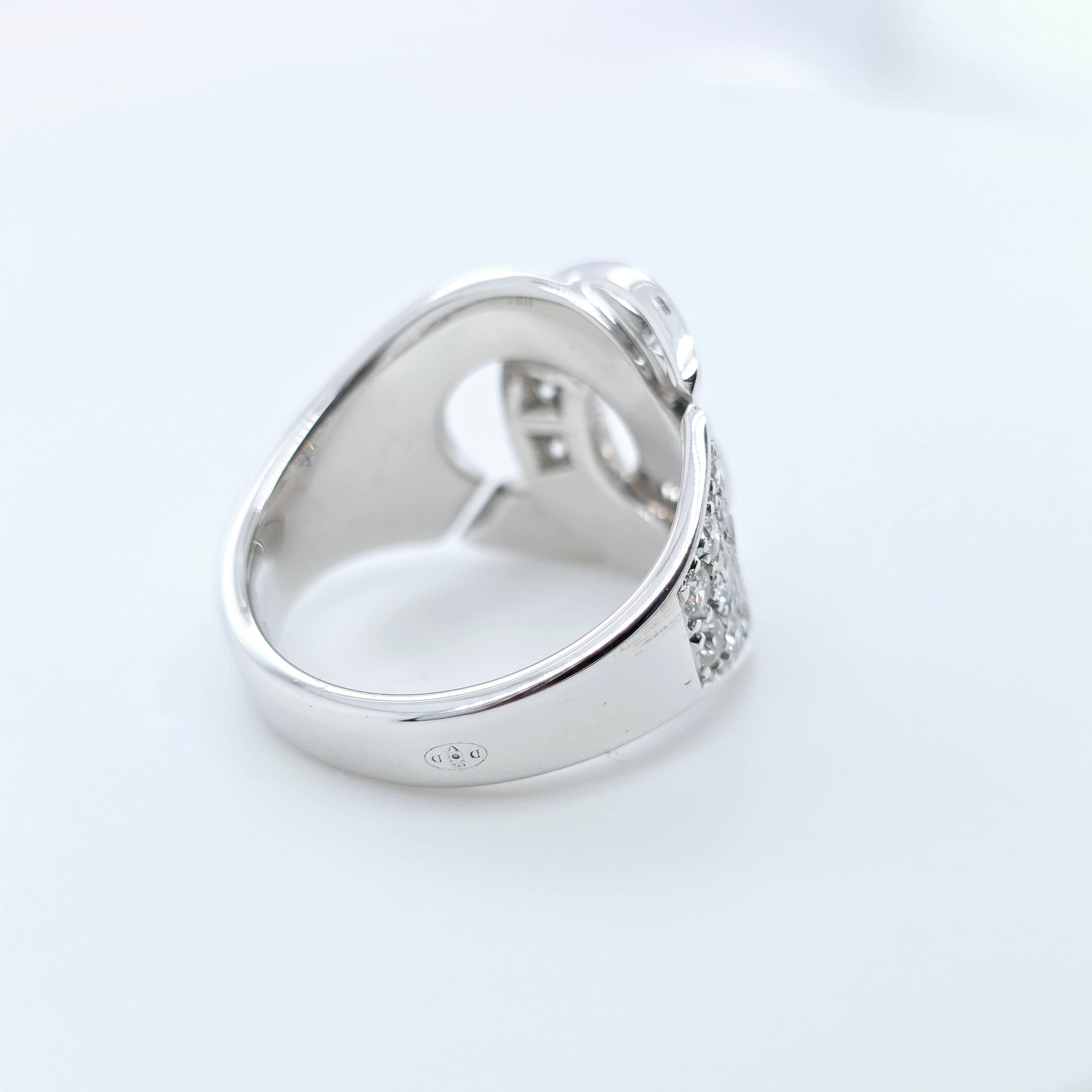 Pre-Owned Dinh Van Menottes R16 Ring | Diamond | 18K White Gold Chloe's Jewellers