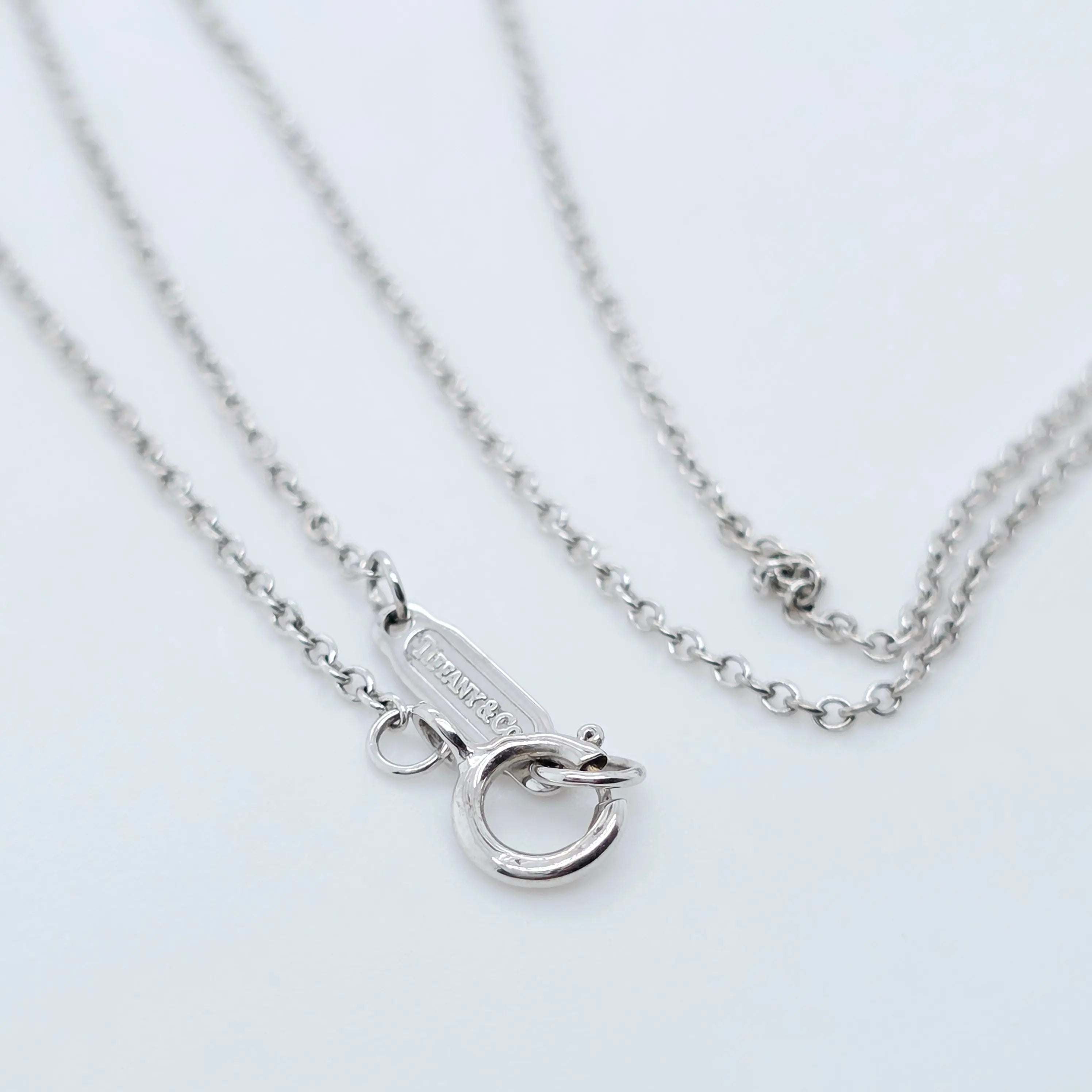 Tiffany & Co. Signature X Pave Diamond Pendant Necklace in 18ct White Gold Chloe's Jewellers