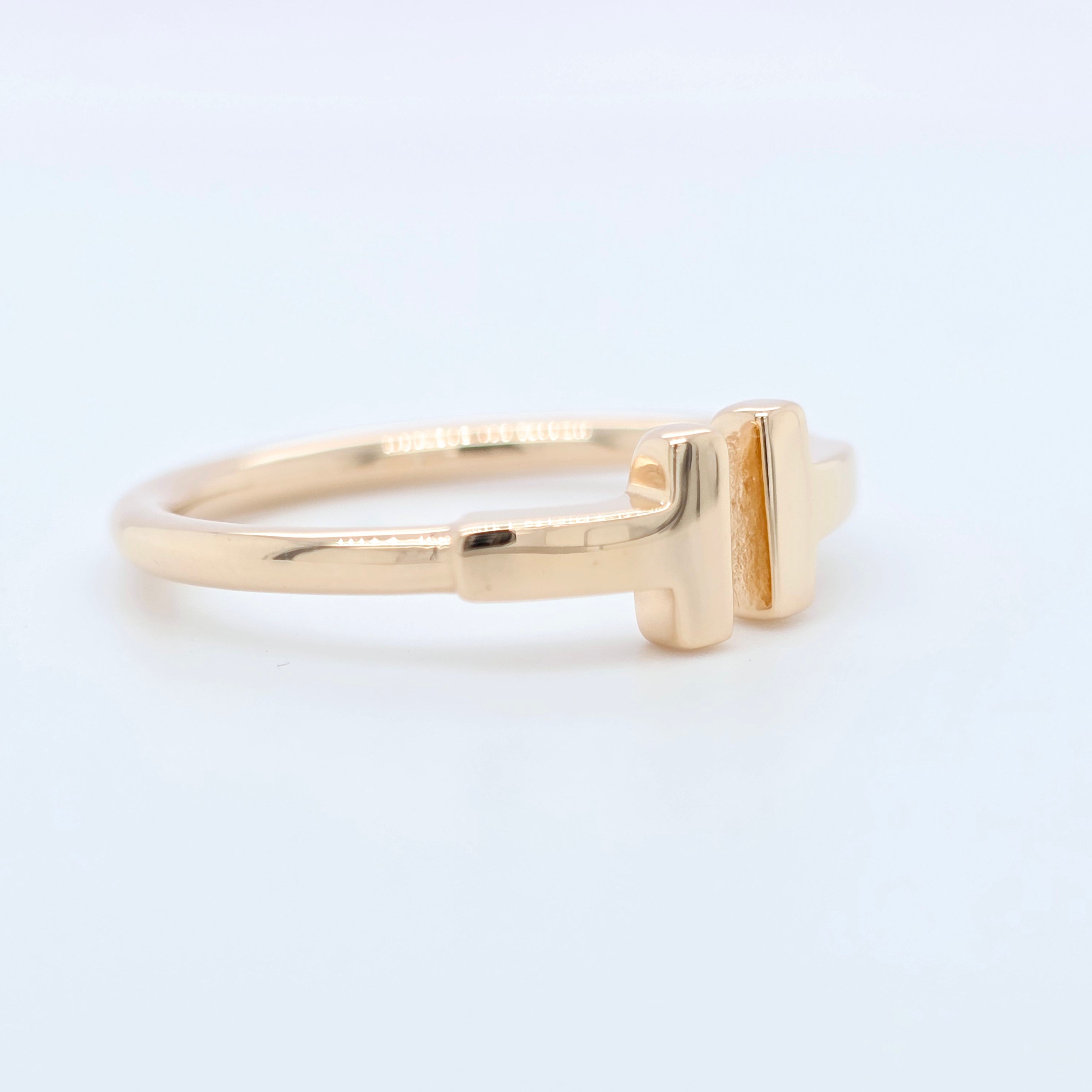 Tiffany & Co. T Wire Ring, 18ct Rose Gold, Size M Chloe's Jewellers